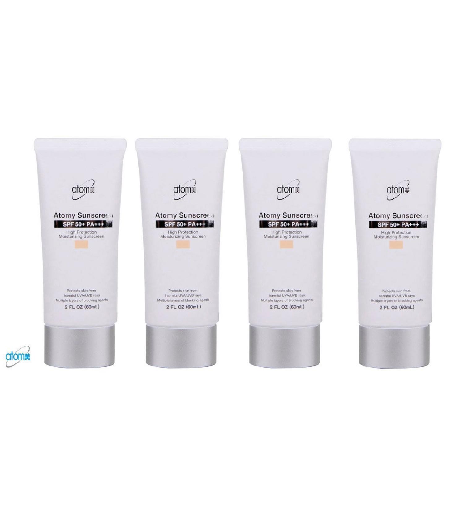 Atomy Sunscreen SPF 50 + Pa +++ Herb Skin Care Uv Sun Protection Beige 4 Pcs 1 Set