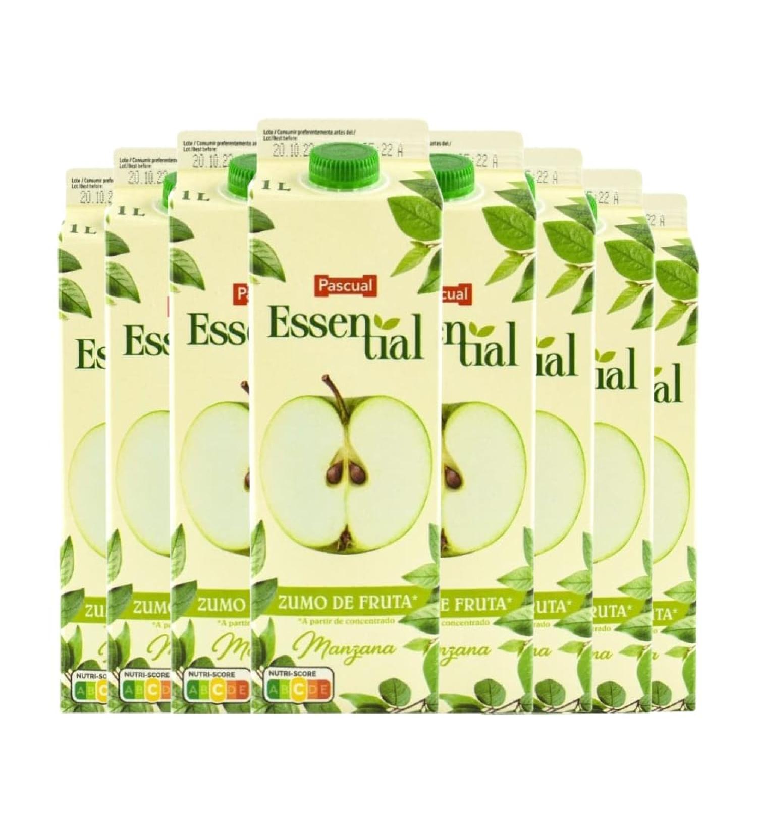 Essential Pascual Apple Nectar 1 litre x 8 bricks total 8 litres