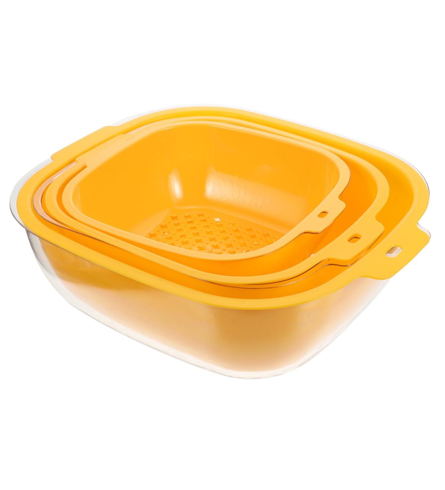 Zerodeko 1 Set Fruit Drain Basket Plastic Storage Baskets Kitchen Drain Basket Vegetables Draining Basket 32X27CM Orange - Buy Online on GoSupps.com