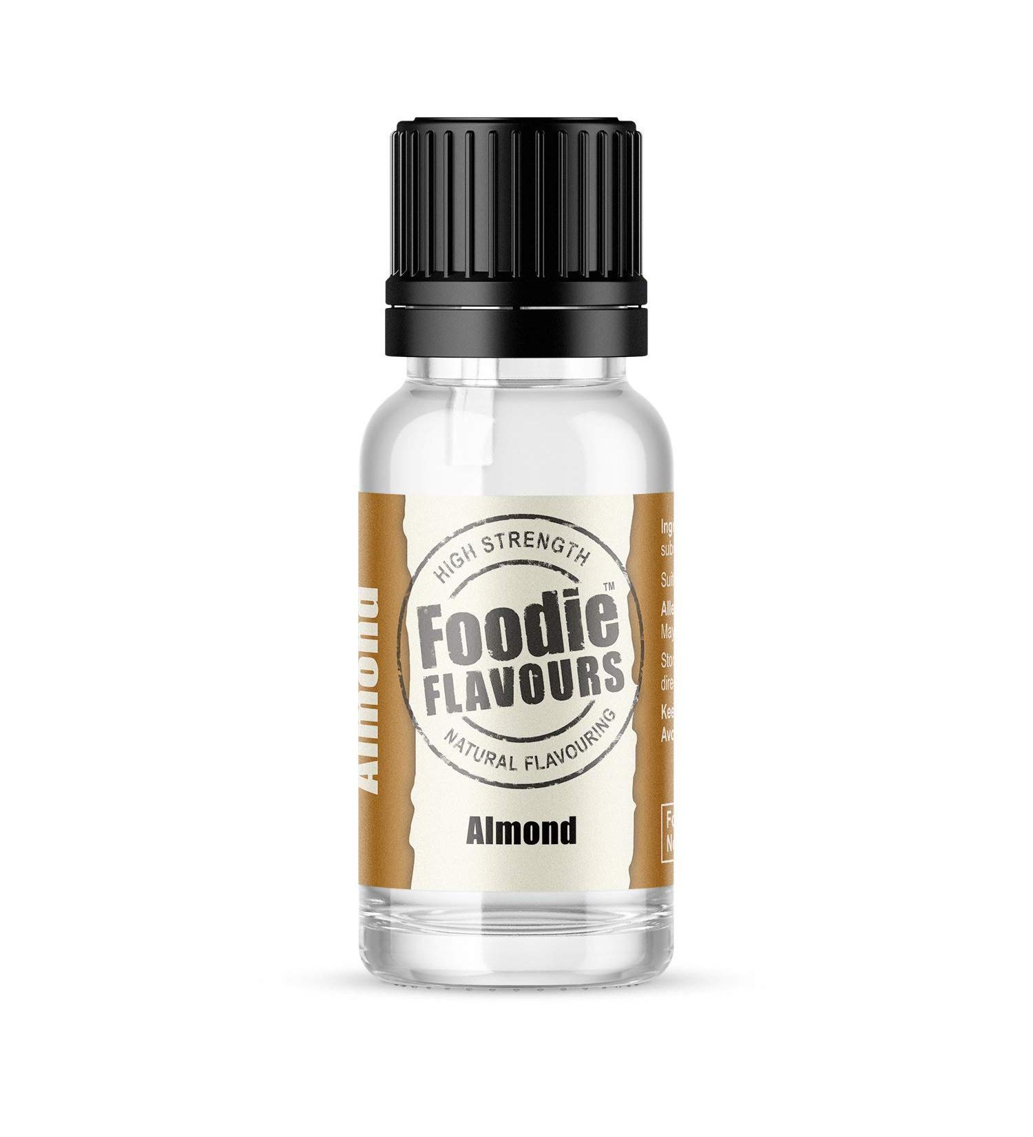 Almond Natural Food Flavouring 15ml - Foodie Flavours Almond 15 ml (Pack of 1)