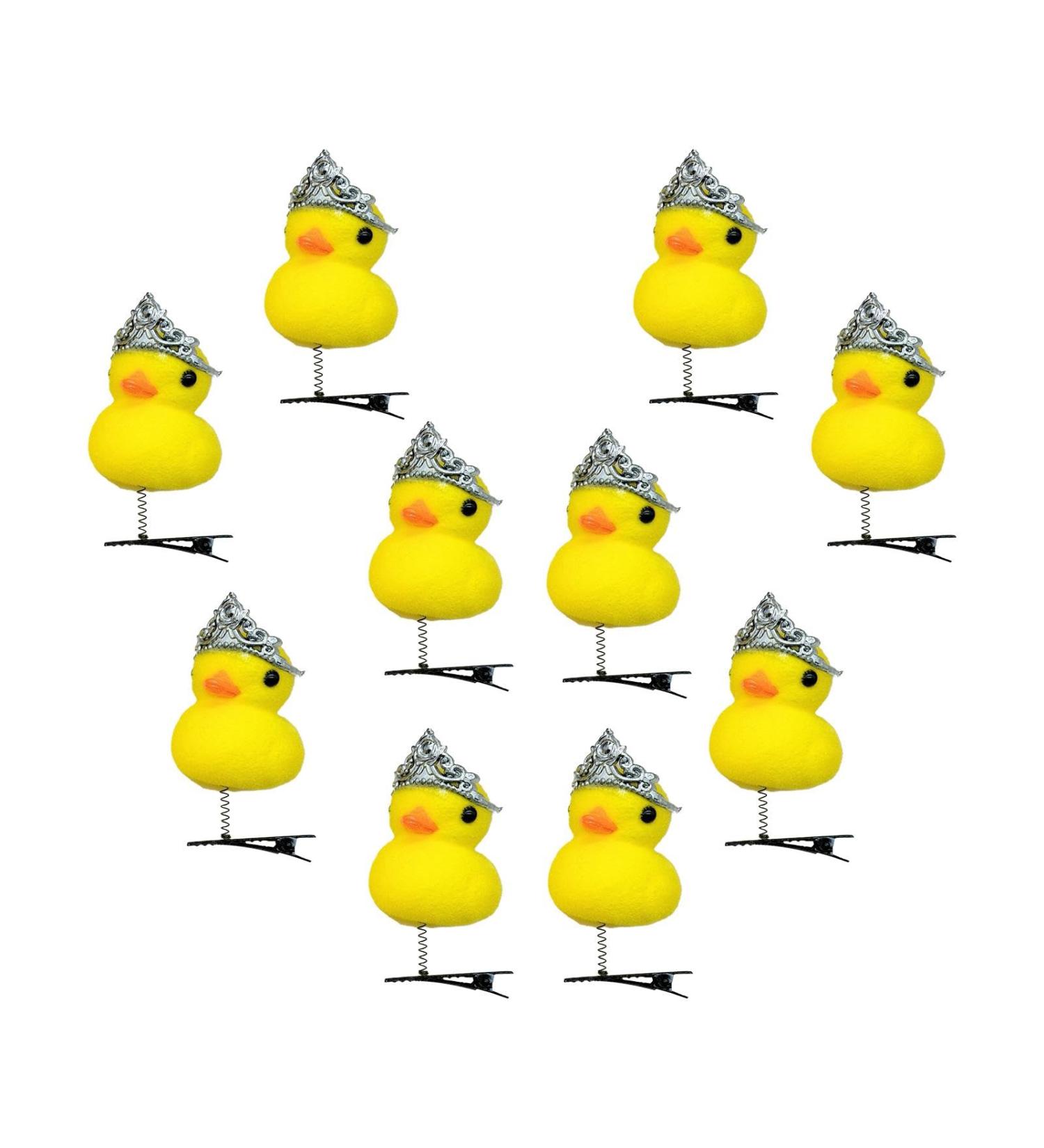 Fun Duck Hair Pins | Plush Yellow Duck Hairpin - Hairpin Cartoon Hair Accessories Yellow Duckling Hair Clip for Kids Women - Buy Online on GoSupps.com