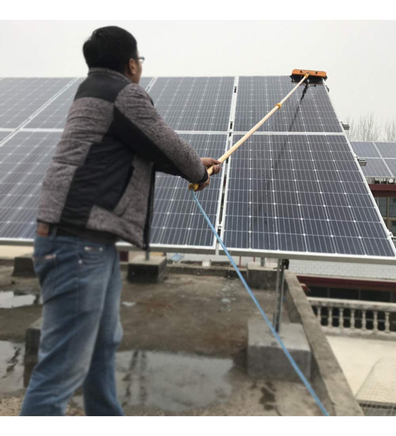 photovoltaic cleaner window cleaning pole 4M-12M Water Fed Telescopic Brush Window Clean Extendable Cleaner Conservatory Roof Cleaning Tools Pole 35cm Brush Head 7M/24FT - Buy Online on GoSupps.com