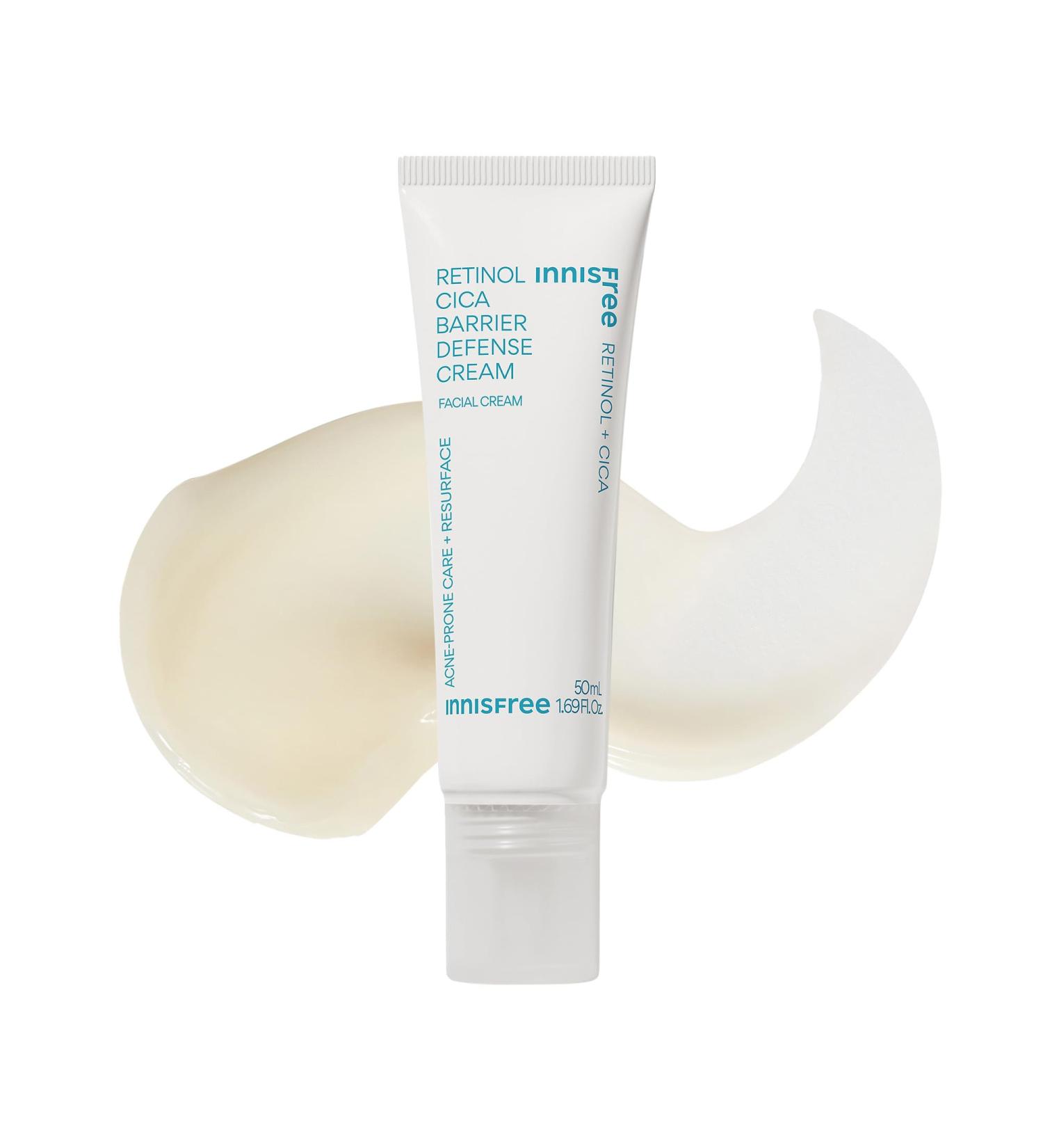innisfree Retinol Cica Barrier Cream Korean Moisturizer with Madecassoside for Sensitive Acne-Prone Skin Calming and Strengthening Formula - Buy Online on GoSupps.com
