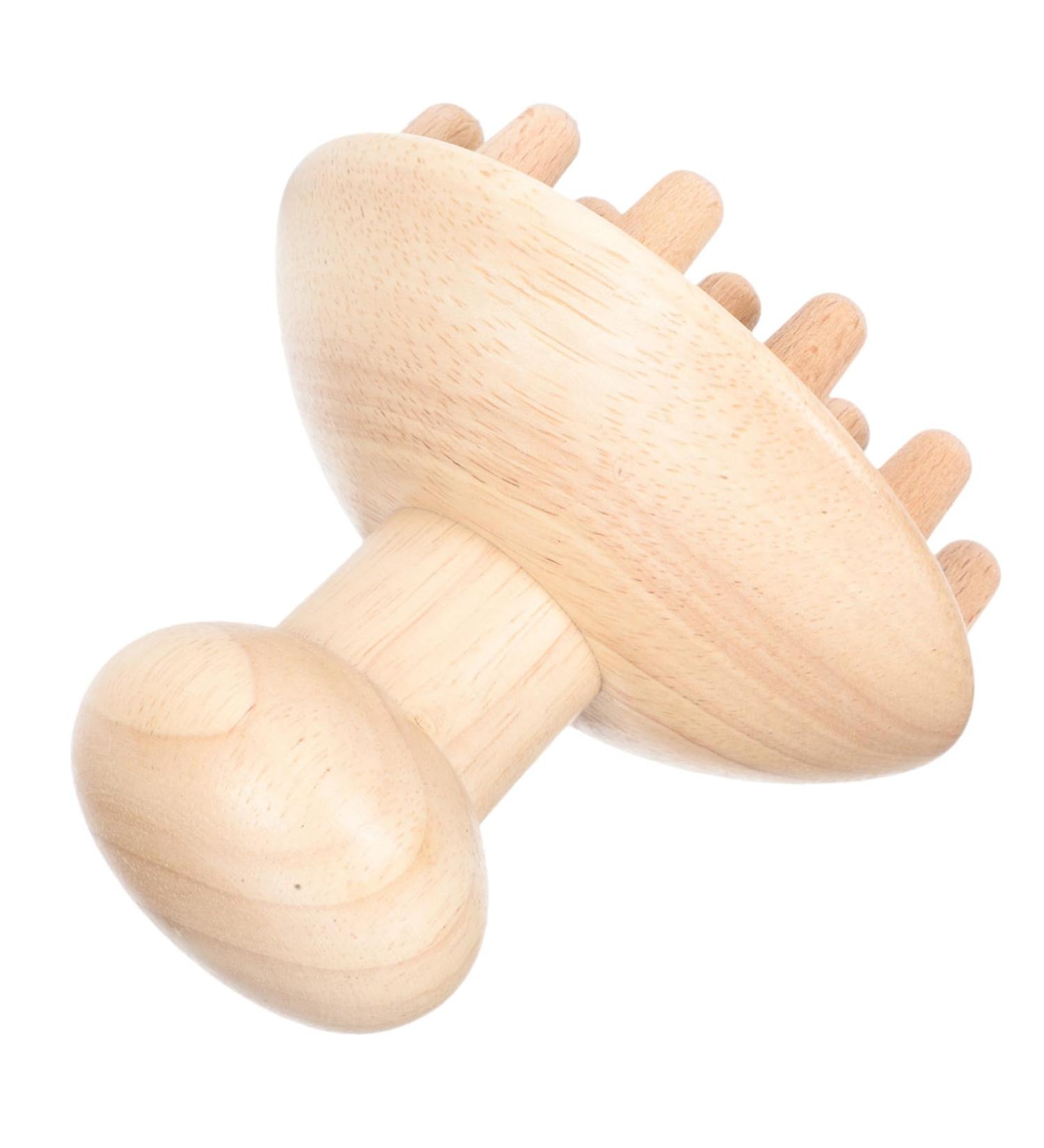 Hapinary Wooden Massage Comb for Kids - Health & Wellness Hair Washing Tool | Eco-Friendly Beech Shampoo Brush & Hand Massager - Buy Online on GoSupps.com