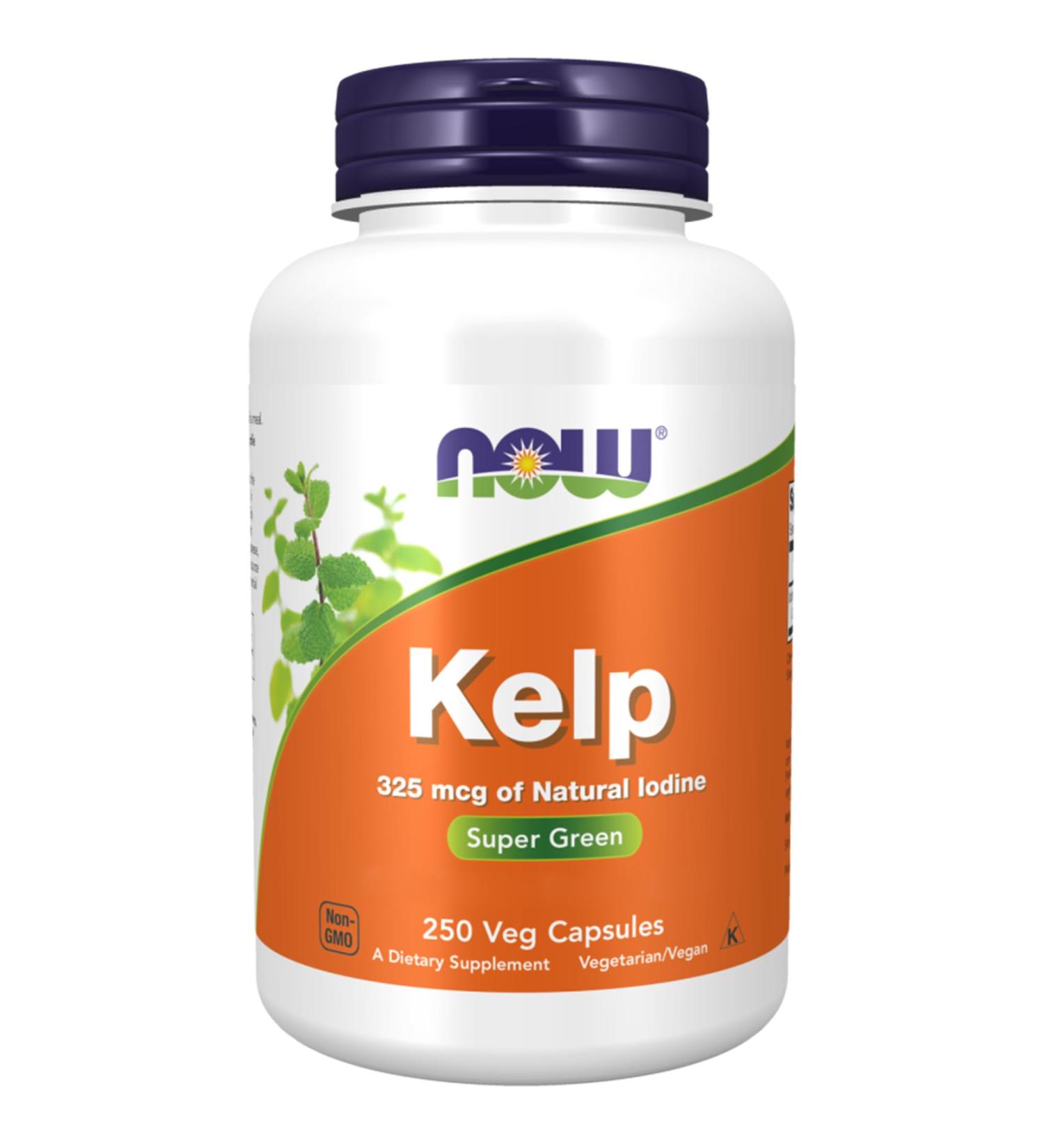 Buy Now Foods Kelp - High Dose Natural Iodine 250 Vegan Capsules Gluten-Free & Non-GMO! - Buy Online on GoSupps.com