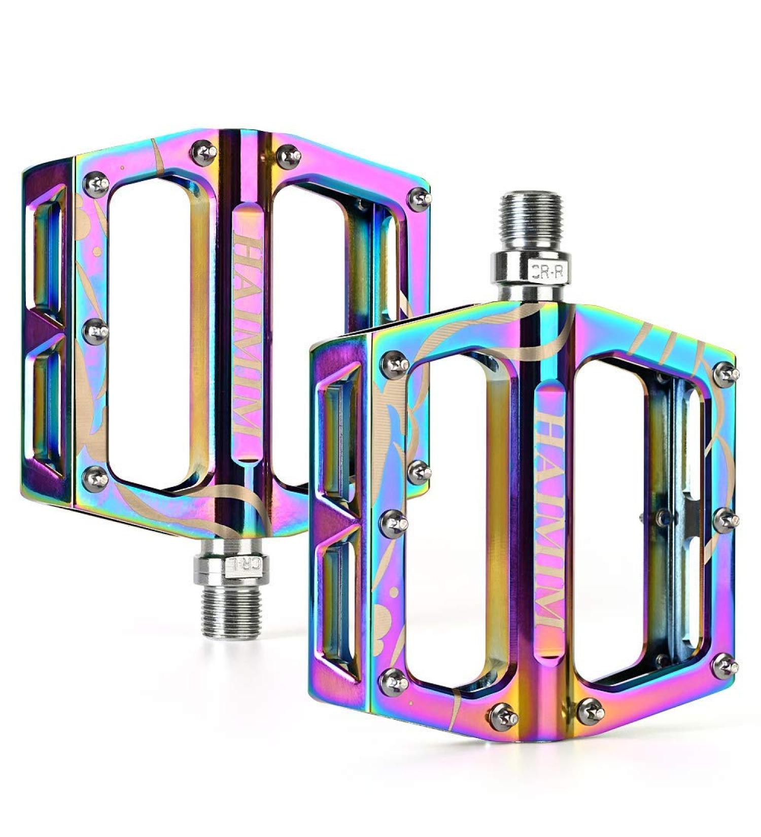 HAIMIM Road Bike Pedals Lightweight Aluminum Alloy Flat Pedals