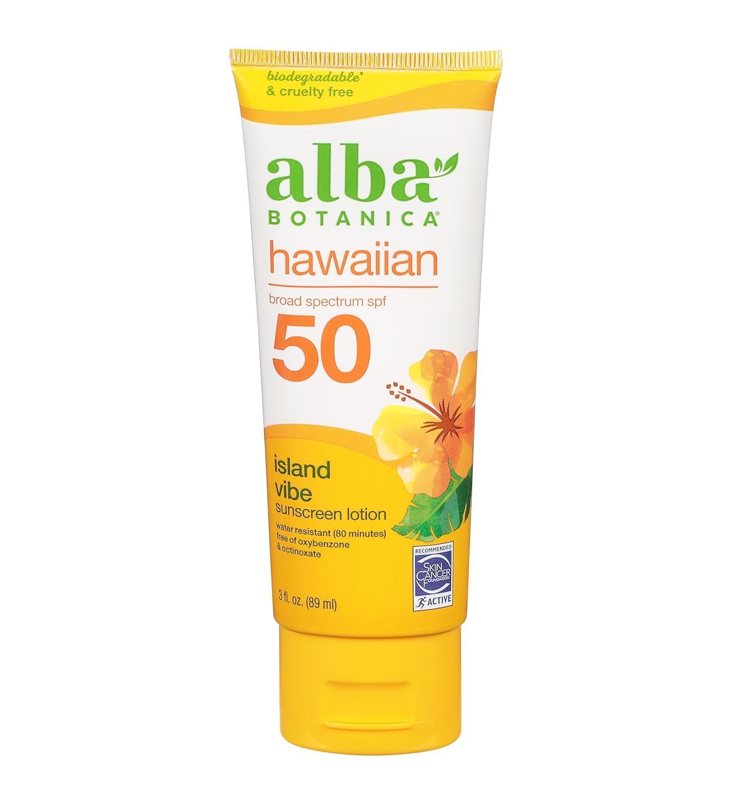 Alba Botanica Sunscreen Lotion SPF 50 - Island Vibe 3 Oz | Buy Internationally Online - Buy Online on GoSupps.com