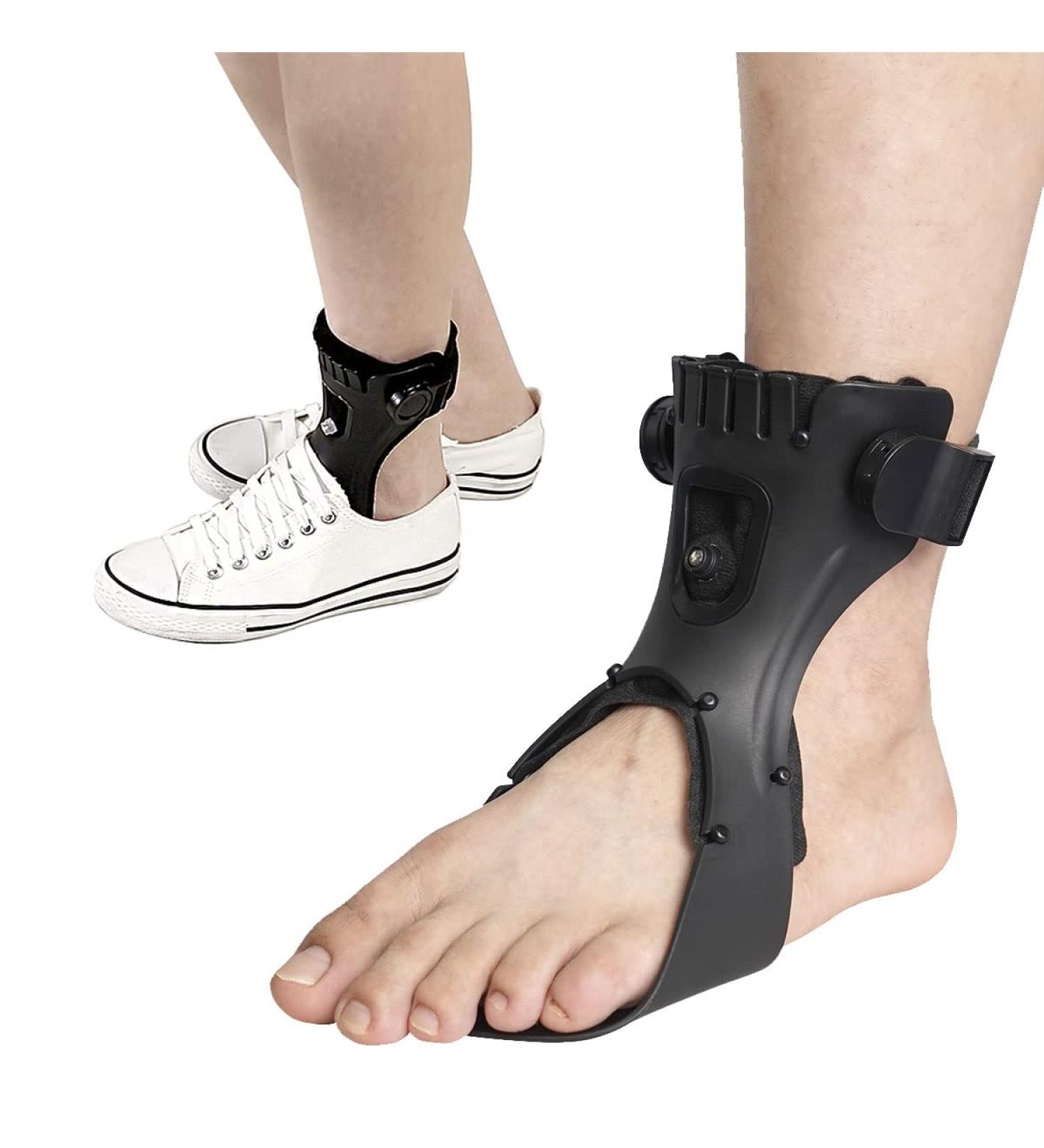 Syrebo Drop Foot Brace - AFO Ankle Brace Support with Airbag Absorber for Hemiplegia Stroke, Medium Size - Improve Walking Gait and Relieve Pain - Buy Online on GoSupps.com