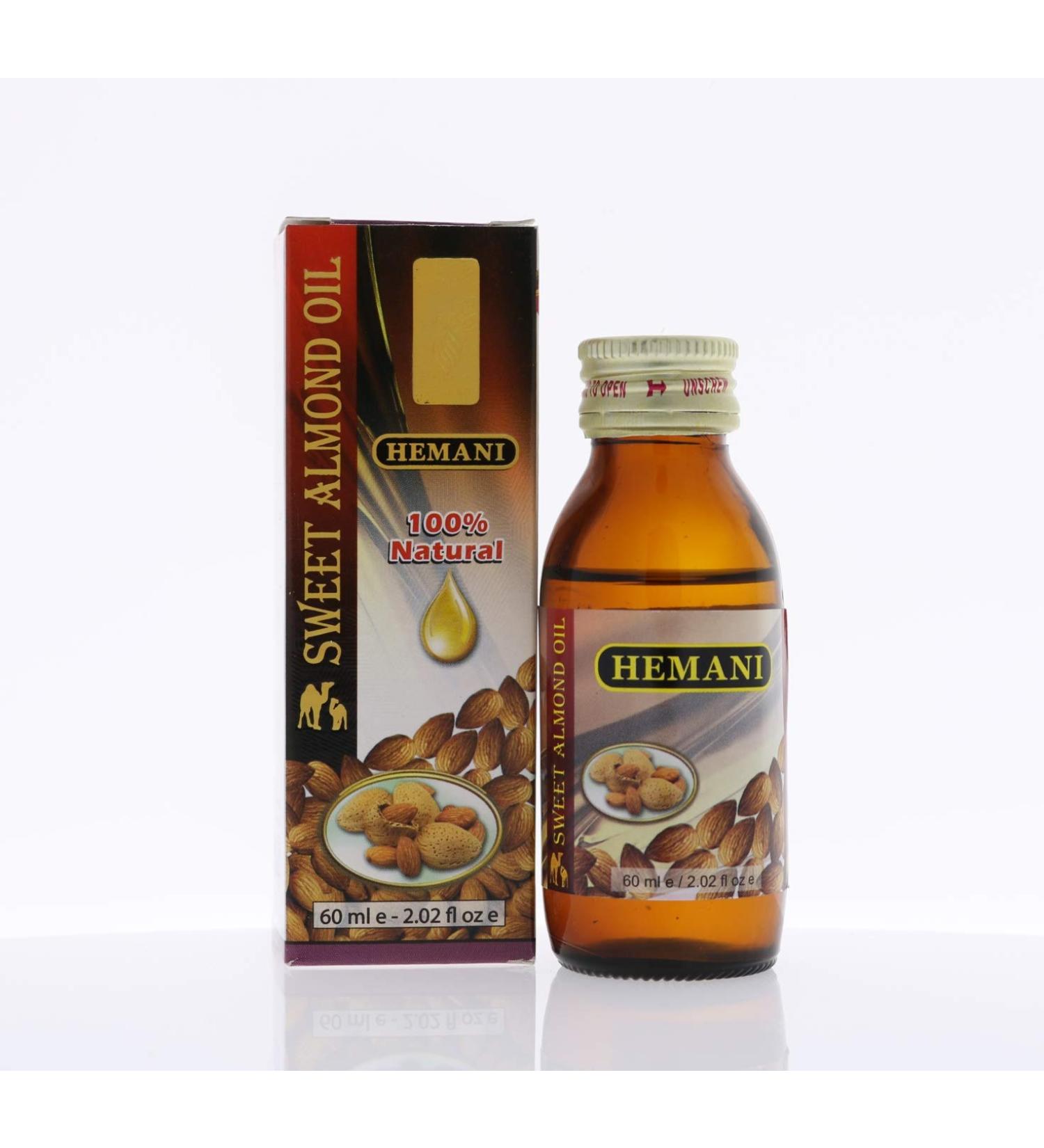 Hemani 100% Sweet Almond Oil 60ml - Pure & Natural Skincare Solution - Buy Online on GoSupps.com