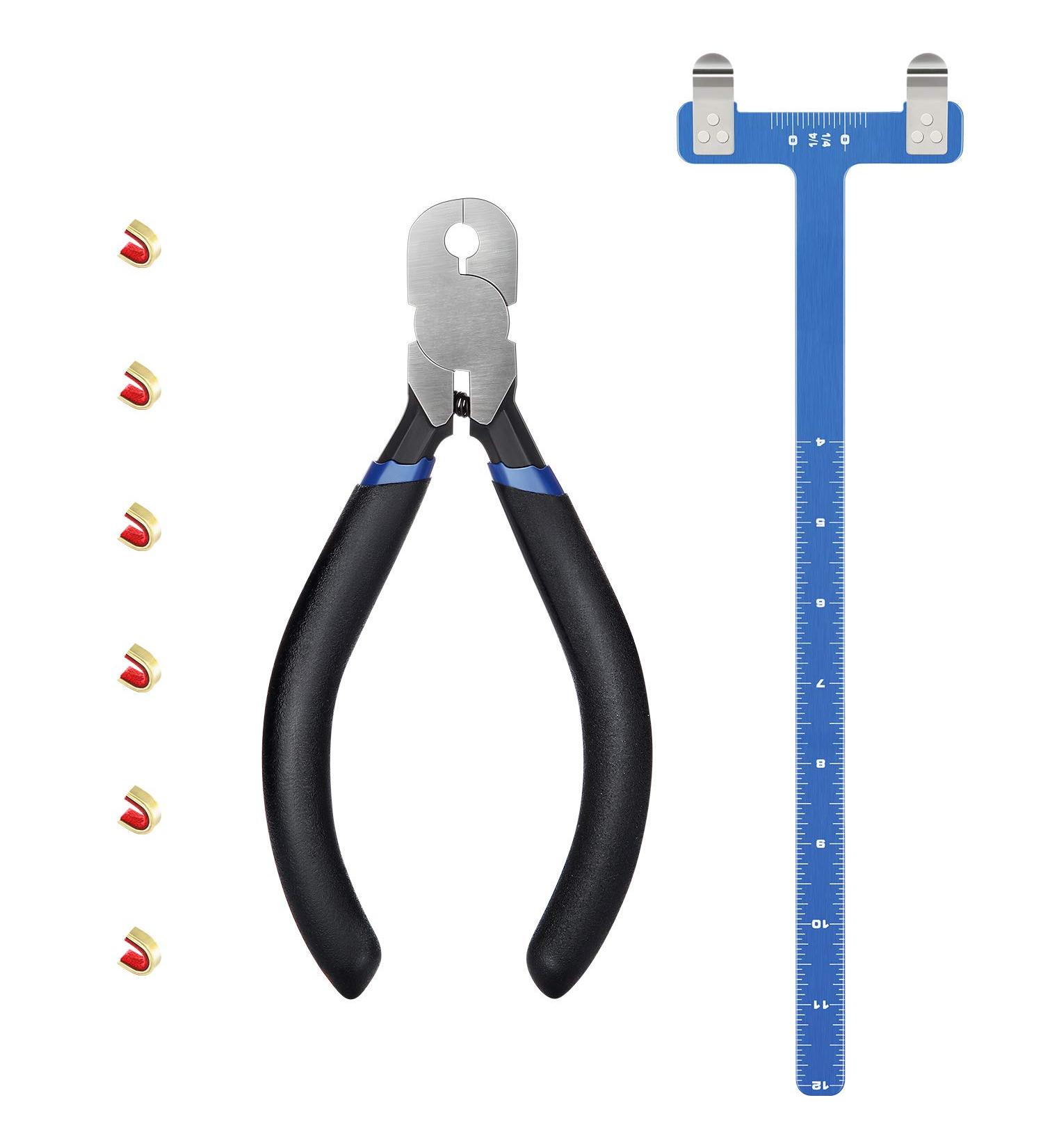 Zonon Bow String Nocking Points Pliers Kit - Archery T-Shape Bow Square Ruler & Buckle Pliers Set for Recurve Bow Turning - Dark Blue - Buy Online on GoSupps.com