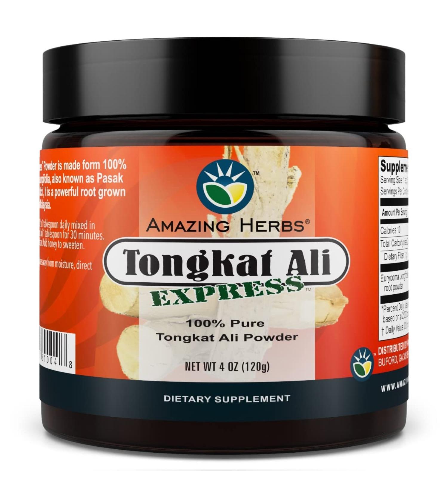 Amazing Herbs Tongkat Ali Powder Stamina 4oz