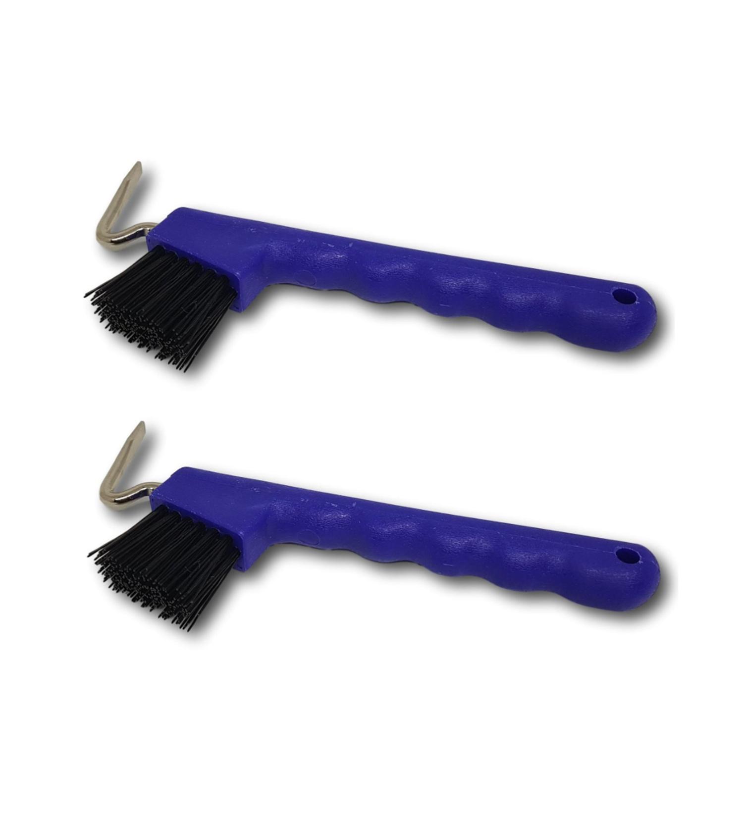 Premium Hoof Pick for Horses Donkeys & Goats Sturdy Brush & Ergonomic Handle (2x Blue) - International Shipping Available - Buy Online on GoSupps.com