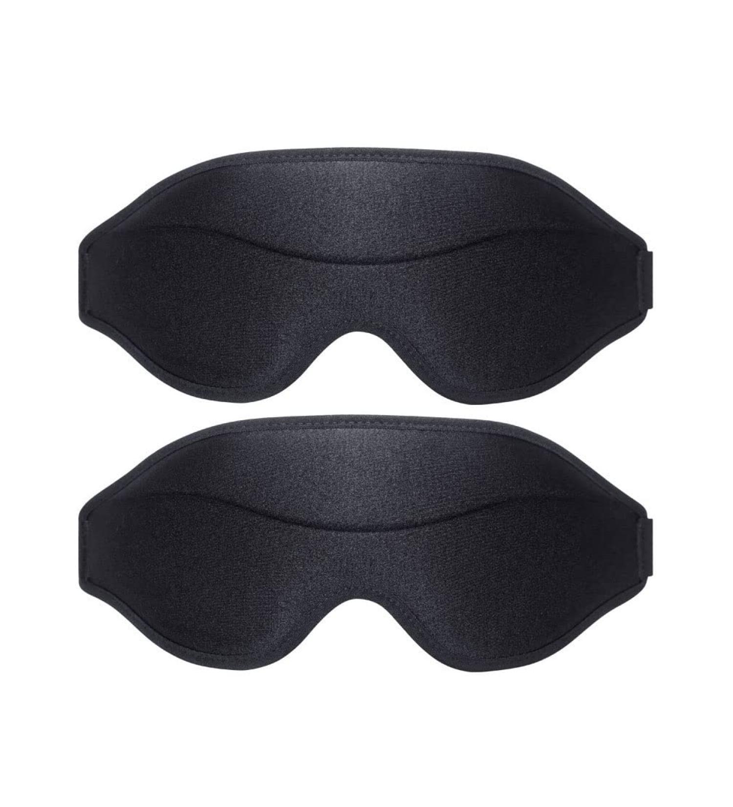 100% Blackout 3D Sleep Mask for Side Sleepers - Comfort Eye Shade Cover 2 Pcs for Travel Yoga & Napping - Buy Online on GoSupps.com
