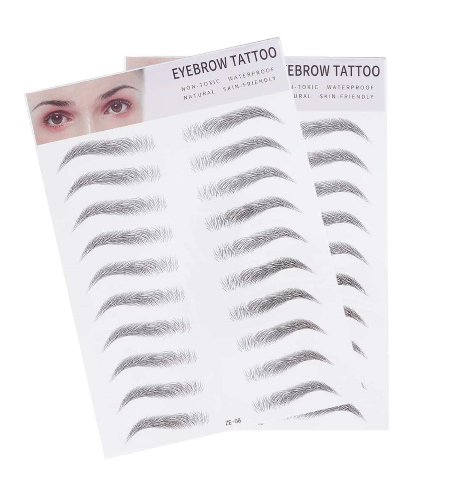 Housoutil 2pcs 3d Eyebrow Stickers Brow Transfer Stickers Eyebrow Stencils Eyebrow Trimming The Lazy 6d ze008 Black - Buy Online on GoSupps.com