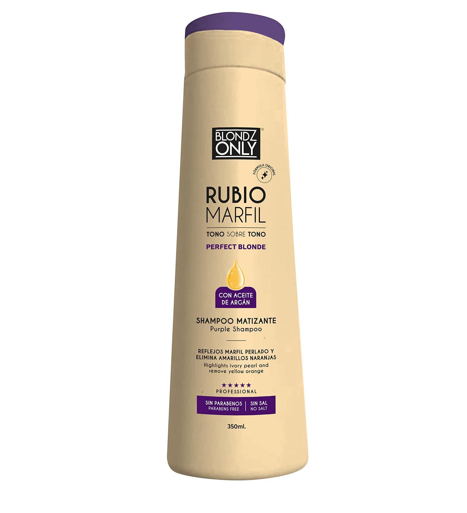 Purple Shampoo Rubio Marfil Blonde Pearl with Argan Oil - Perfect Blonde 11.8 oz | Enhance Your Blonde Hair - Buy Online on GoSupps.com