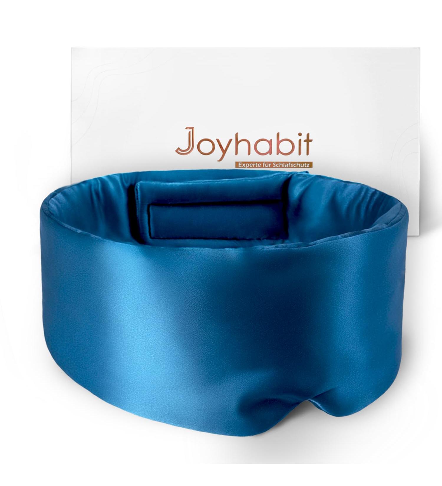 Joyhabit Royal Blue Silk Sleep Mask - Extra Large & Adjustable Eye Mask for Men and Women - Ideal for Night Sleep & Relaxation - Buy Online on GoSupps.com