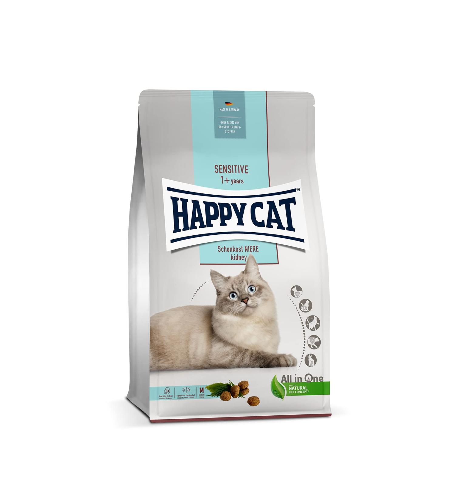 Happy Cat 70608 - Sensitive Kidney Food | Kidney-Friendly Dry Cat Food with Poultry | 4 kg Pack - Buy Online on GoSupps.com