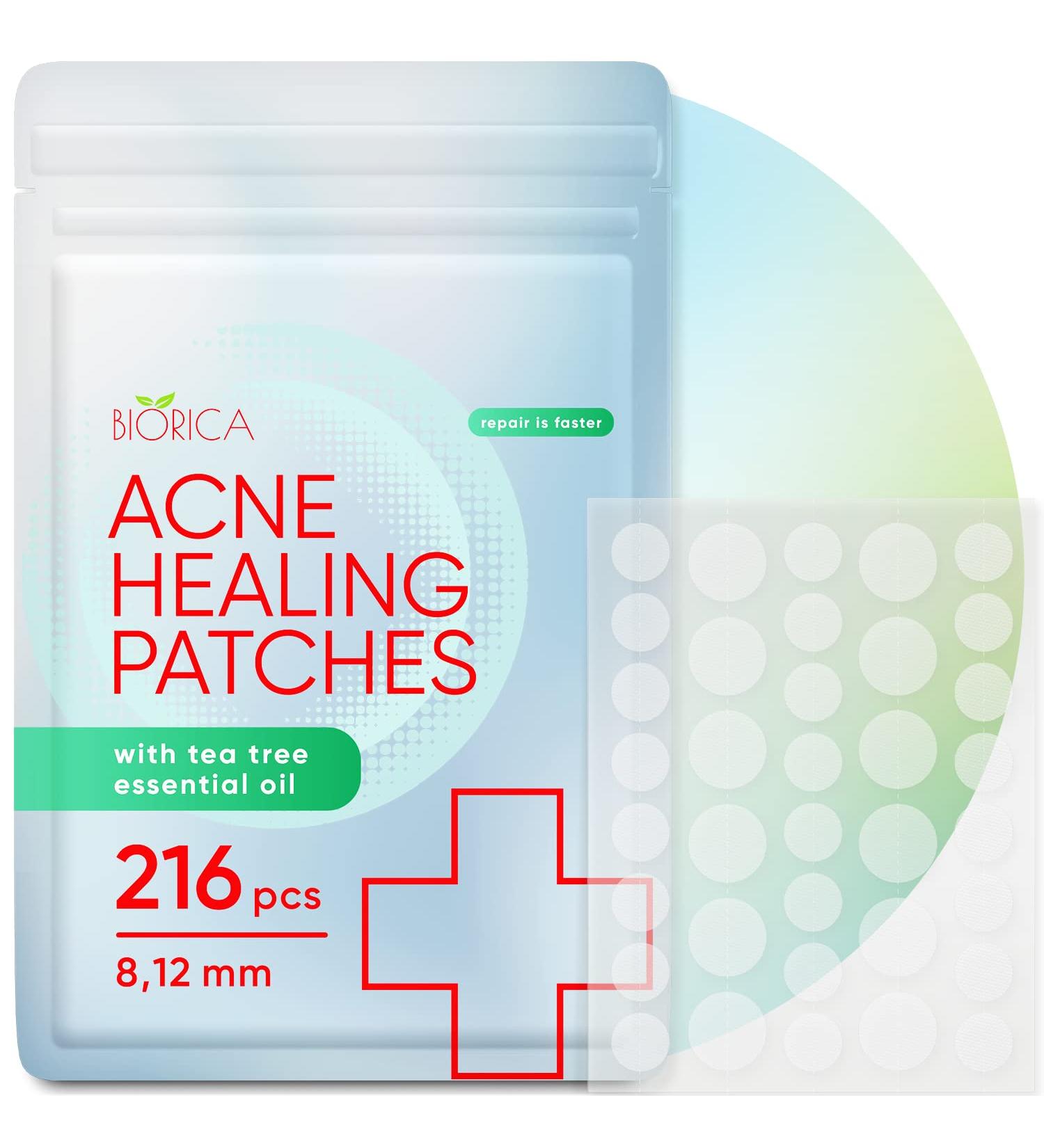 Biorica Hydrocolloid Acne Patches - Tea Tree (216 pcs) | Acne Treatment for All Skin Types | Zit Patch for Face - Buy Online on GoSupps.com