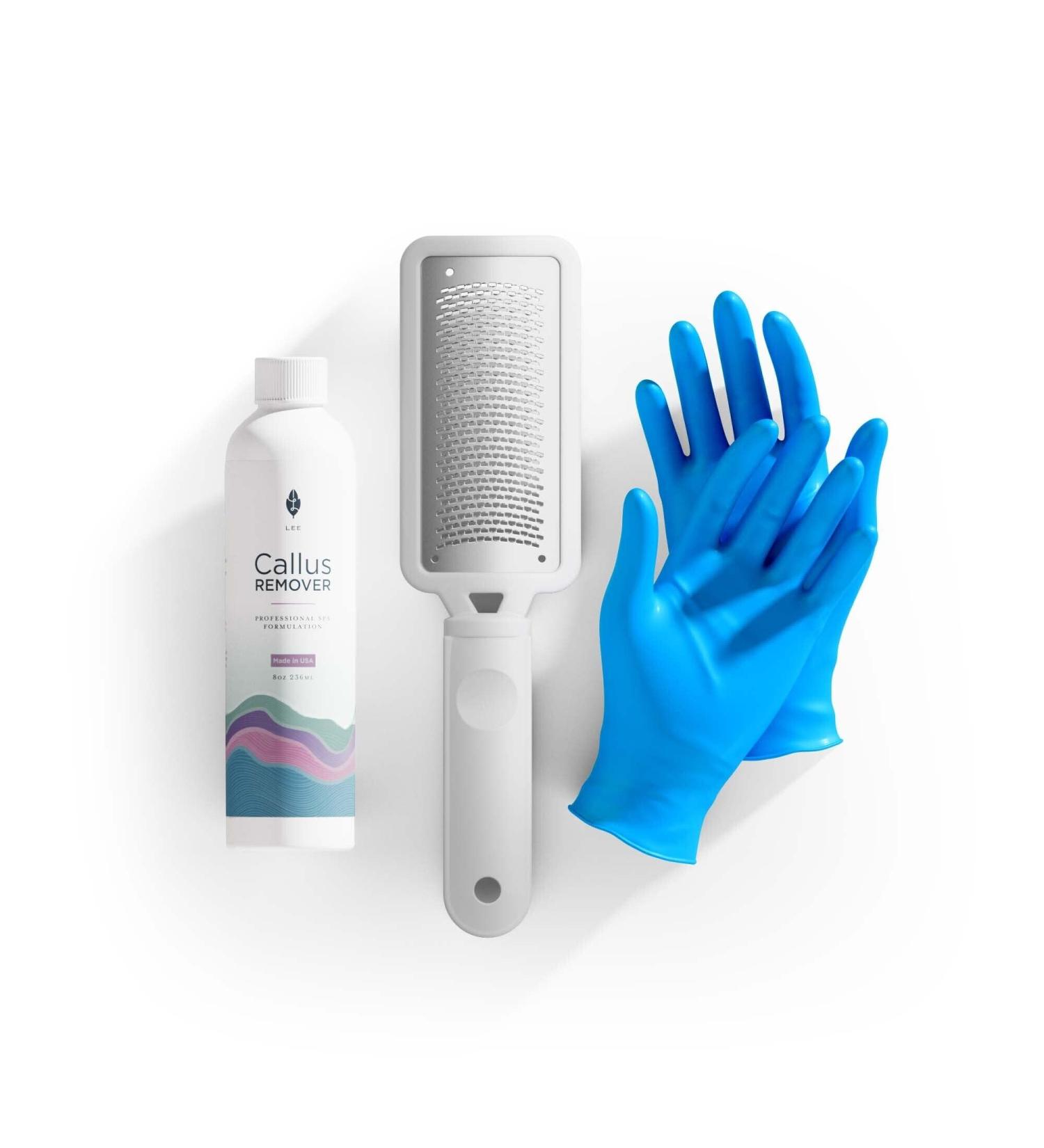 Lee Beauty Professional Callus Remover Gel (8 Oz) + Foot Rasp Spa Kit | Extra Strength Formula - Buy Online on GoSupps.com