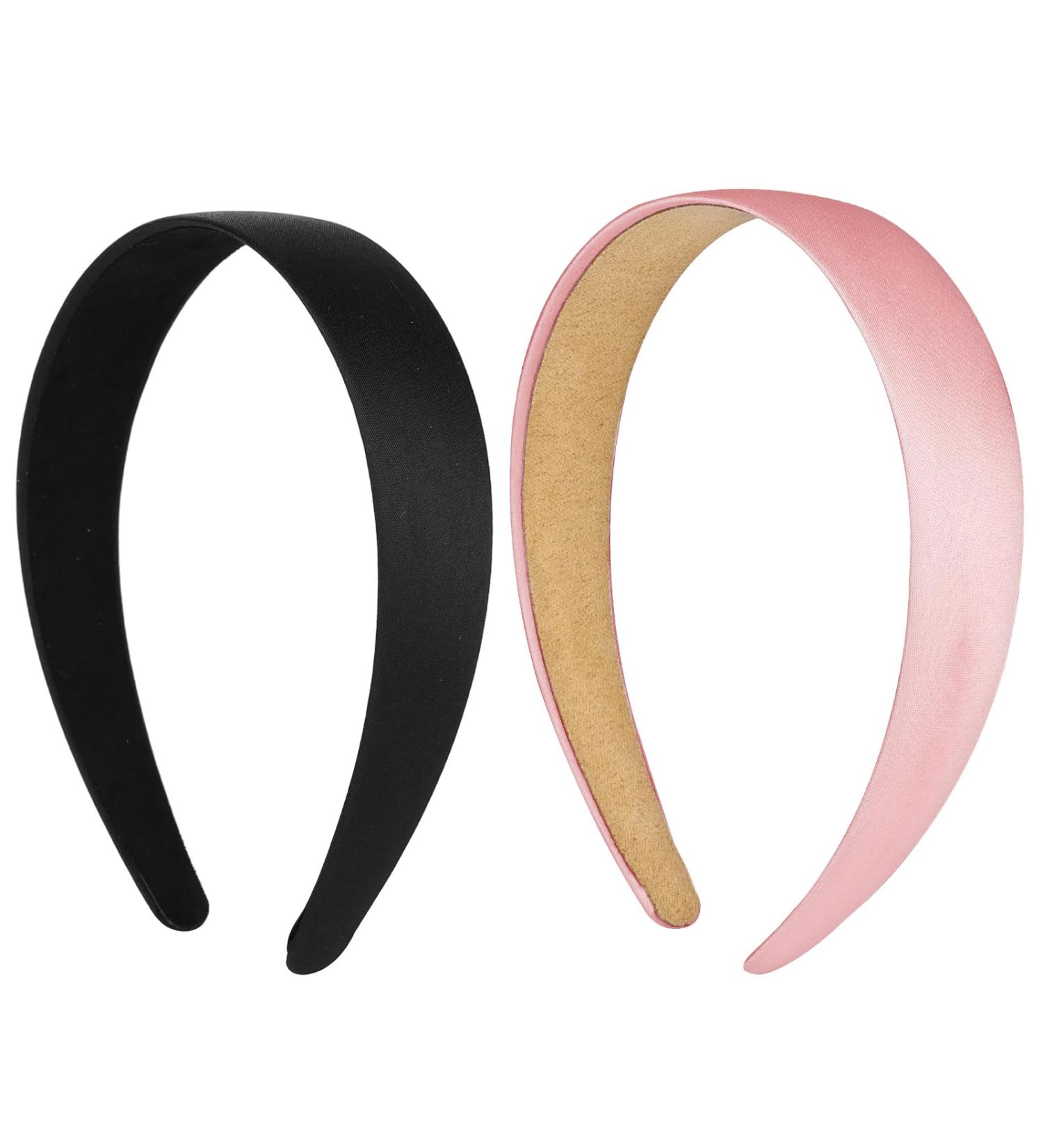Shop Wllhyf Satin Stirring Tapes - 2 Pack Slipproof Fashionable Headbands for Women & Girls | Black & Pink DIY Hair Jewelry for Halloween & Christmas - Buy Online on GoSupps.com