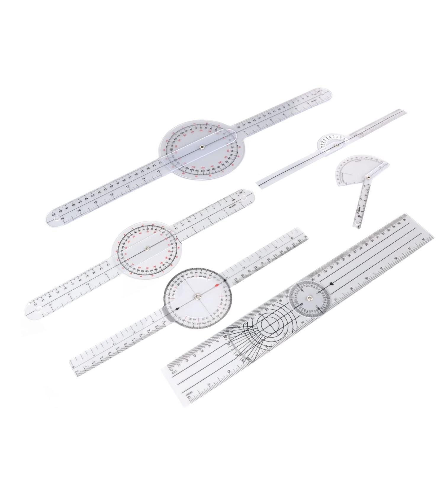 6PCS Medical Goniometer Set PVC Material Measure Recovery Progress Joint Goniometer for PT Home Use Students Compact & Convenient - Buy Online on GoSupps.com