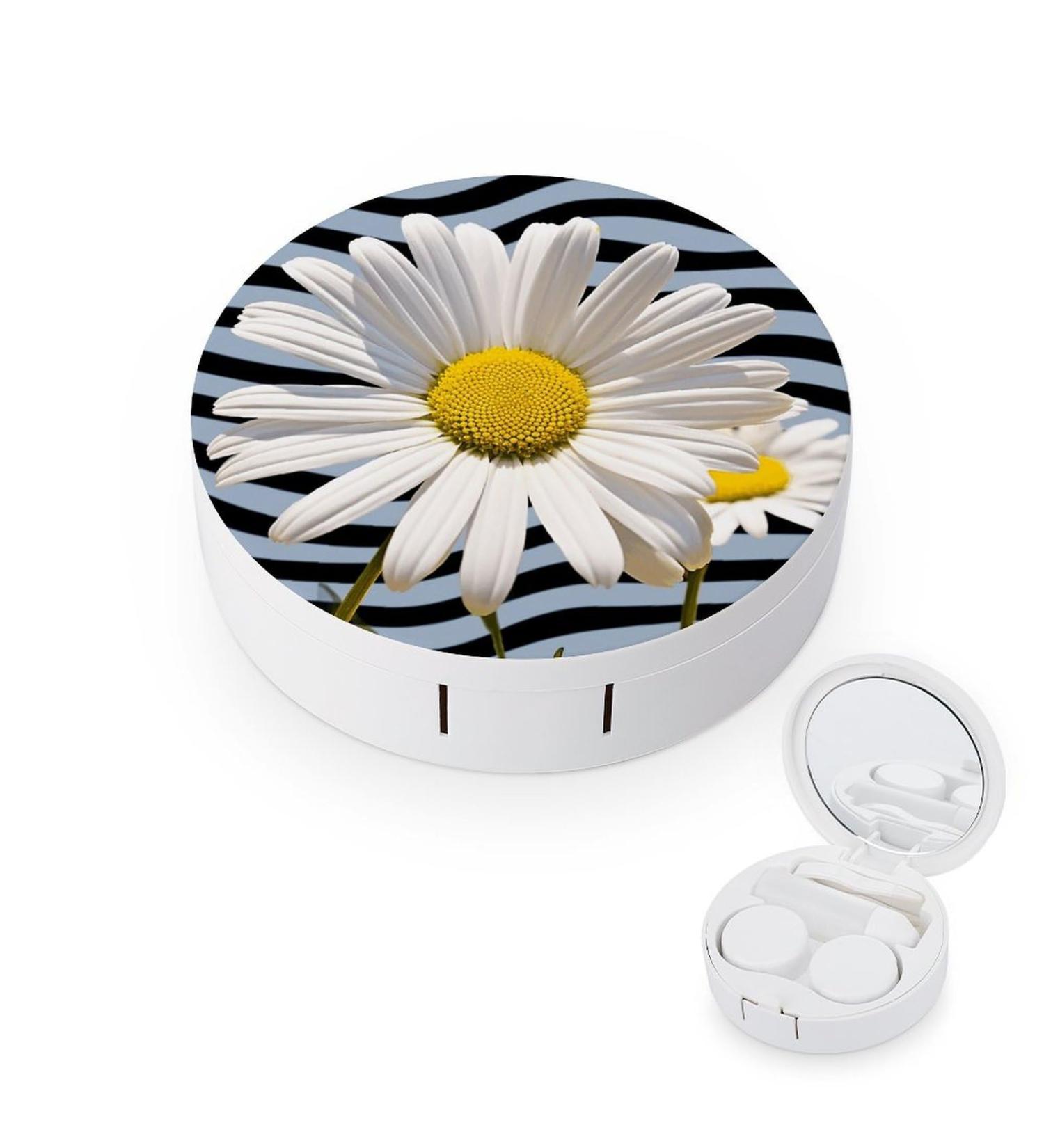 Daisy Flower Print Contact Lens Case - Travel Box & Care Kit for Lenses - Buy Online on GoSupps.com