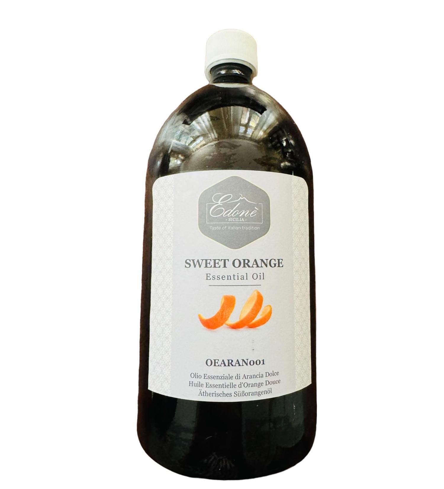 Sicilian Orange Essential Oil - 100% Pure Food Grade Edible Oil for Cooking Baking & Gelato | Large Glass Bottle - Buy Online on GoSupps.com