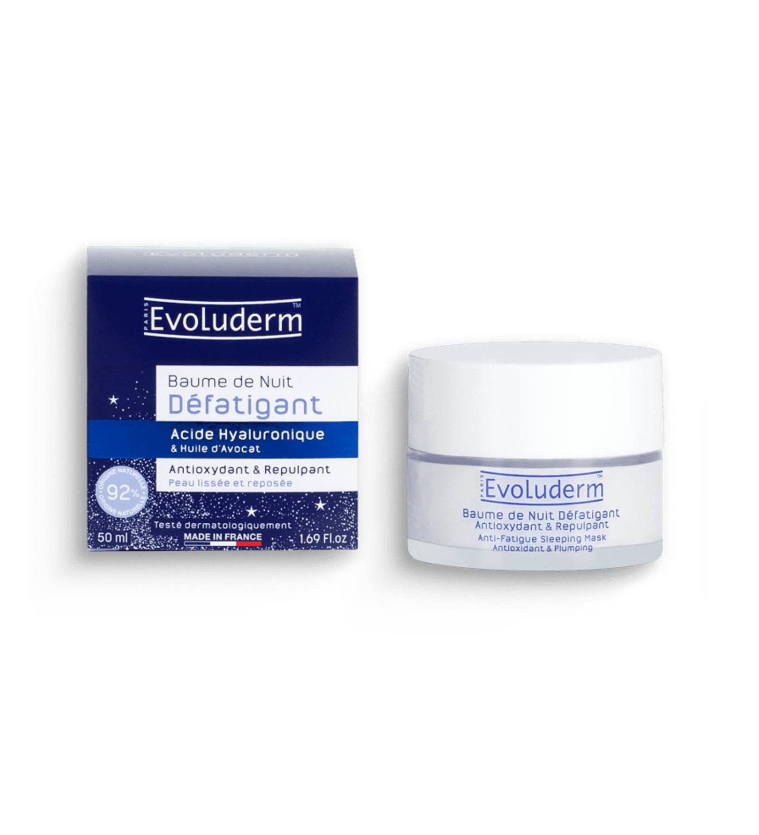 Evoluderm Anti-Fatigue Plumping Night Cream Sleeping Balm (Mask) Antioxidant Hyaluronic Acid & Avocado 1.69 Fl Oz - Buy Online on GoSupps.com