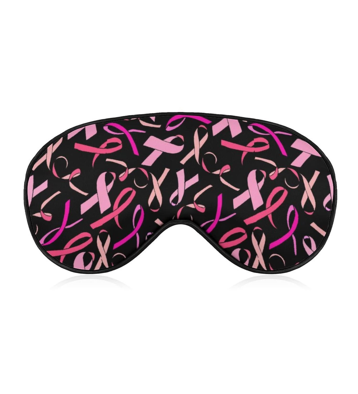 Shop Pink Ribbon Sleep Mask for Women | Adjustable Eye Shades with Elastic Strap - Perfect for a Restful Sleep - Buy Online on GoSupps.com