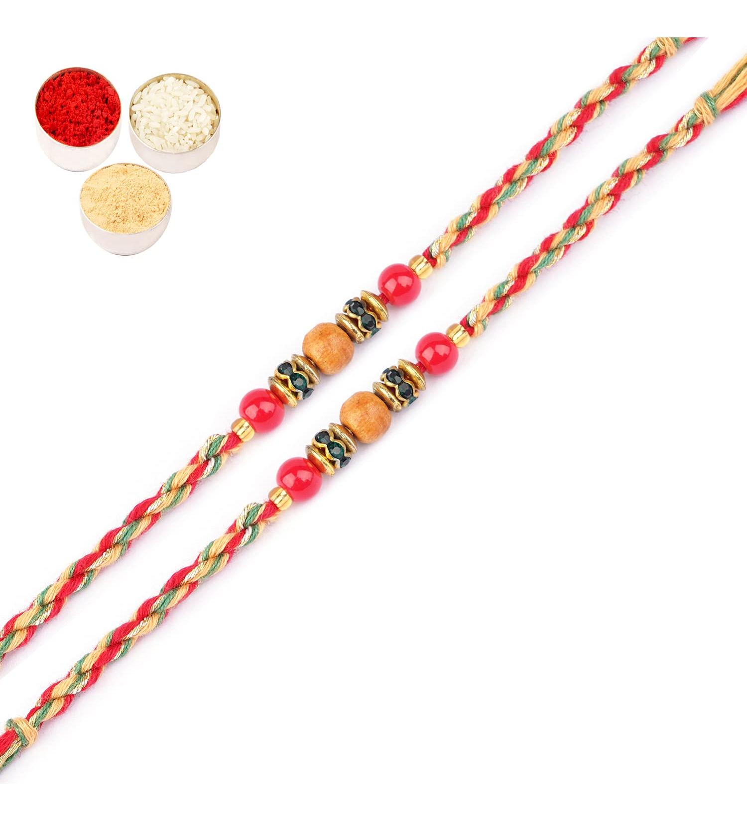 Ghasitaram Gifts Rakhis Online-Set of 2- 4122 Rakhi Thread - Buy Online on GoSupps.com