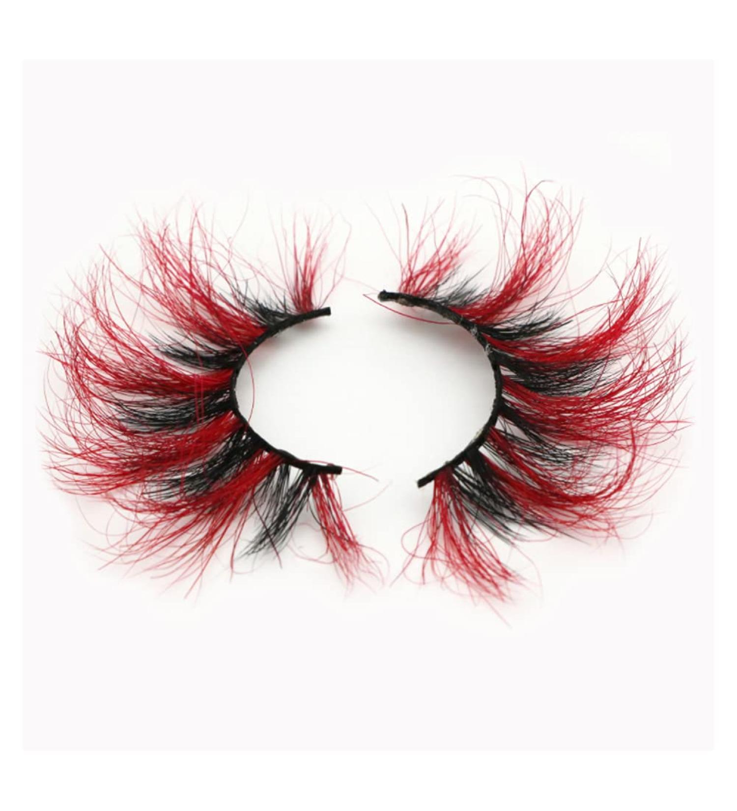 MIPPER 25mm 3D Colorful False Eyelashes for Halloween & Parties - Thick, Dramatic & Long - XC30 - 1 Pair - Buy Online on GoSupps.com
