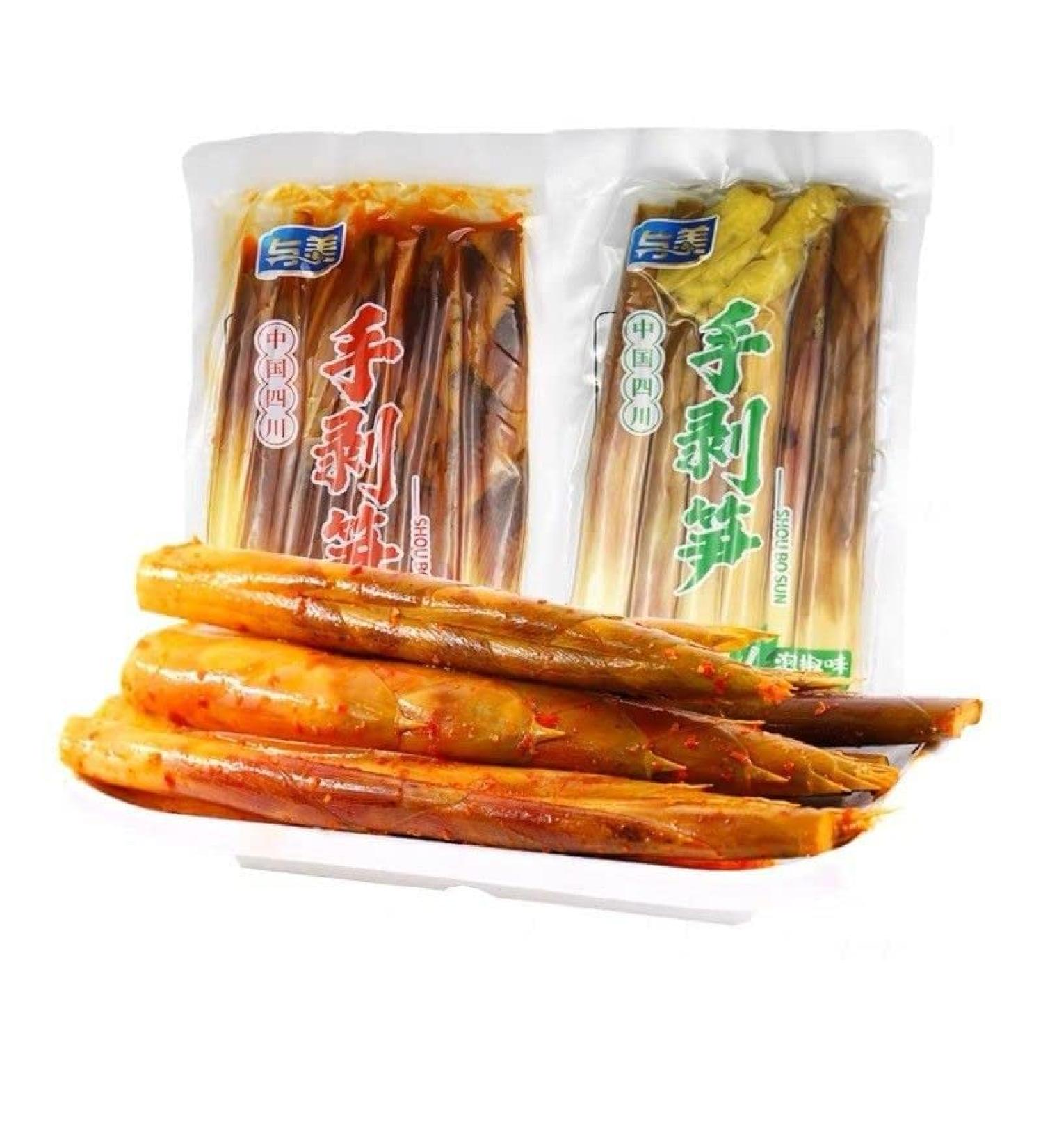 Hand Peeled Bamboo Shoots 200g/400g Fresh Pickled Vegetables Instant Mountain Pepper Bamboo Shoots Pickled Pepper Crispy Bamboo Shoots Chinese Spicy Snack (Mountain pepper200g 1pack) Mountain Pepper200g 1pack - Buy Online on GoSupps.com