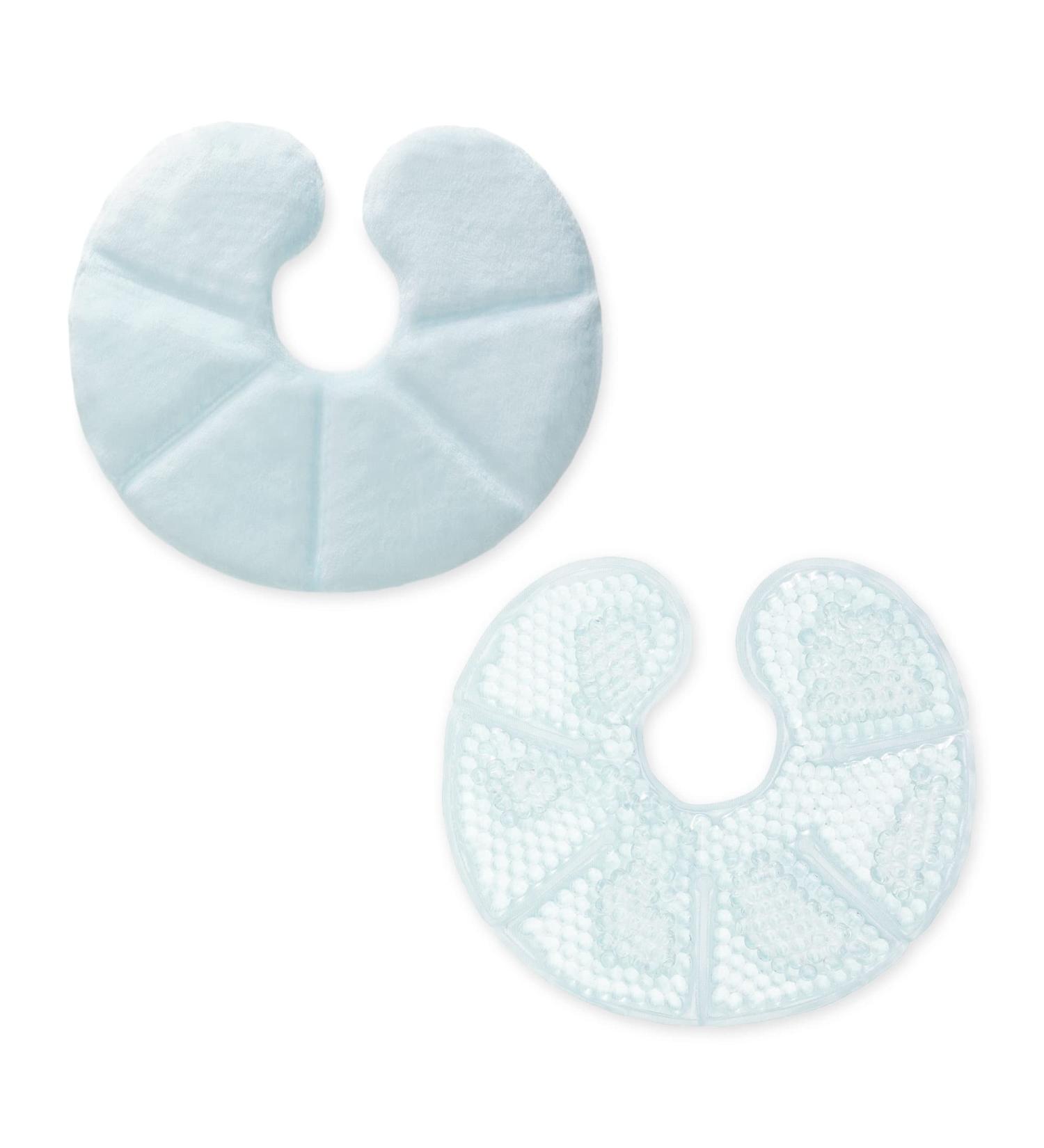 Navaris Thermo Pads Chest Pillow Set - 2 Gel Pearl Cooling & Heating Pillows for Breastfeeding - Reusable Warm Cold Compress - Blue - Buy Online on GoSupps.com