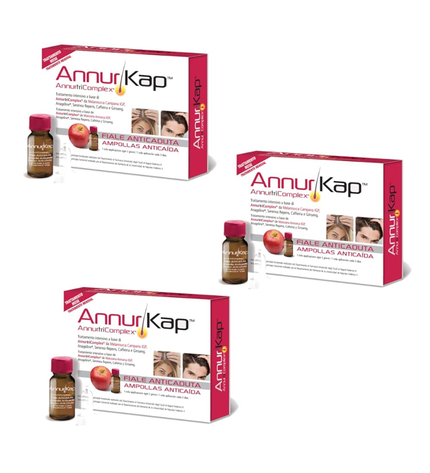 Annurkap Fiale Anticaduta - Box of 1 month of treatment: 10 single-dose ampoules of 8 ml (8 ml)