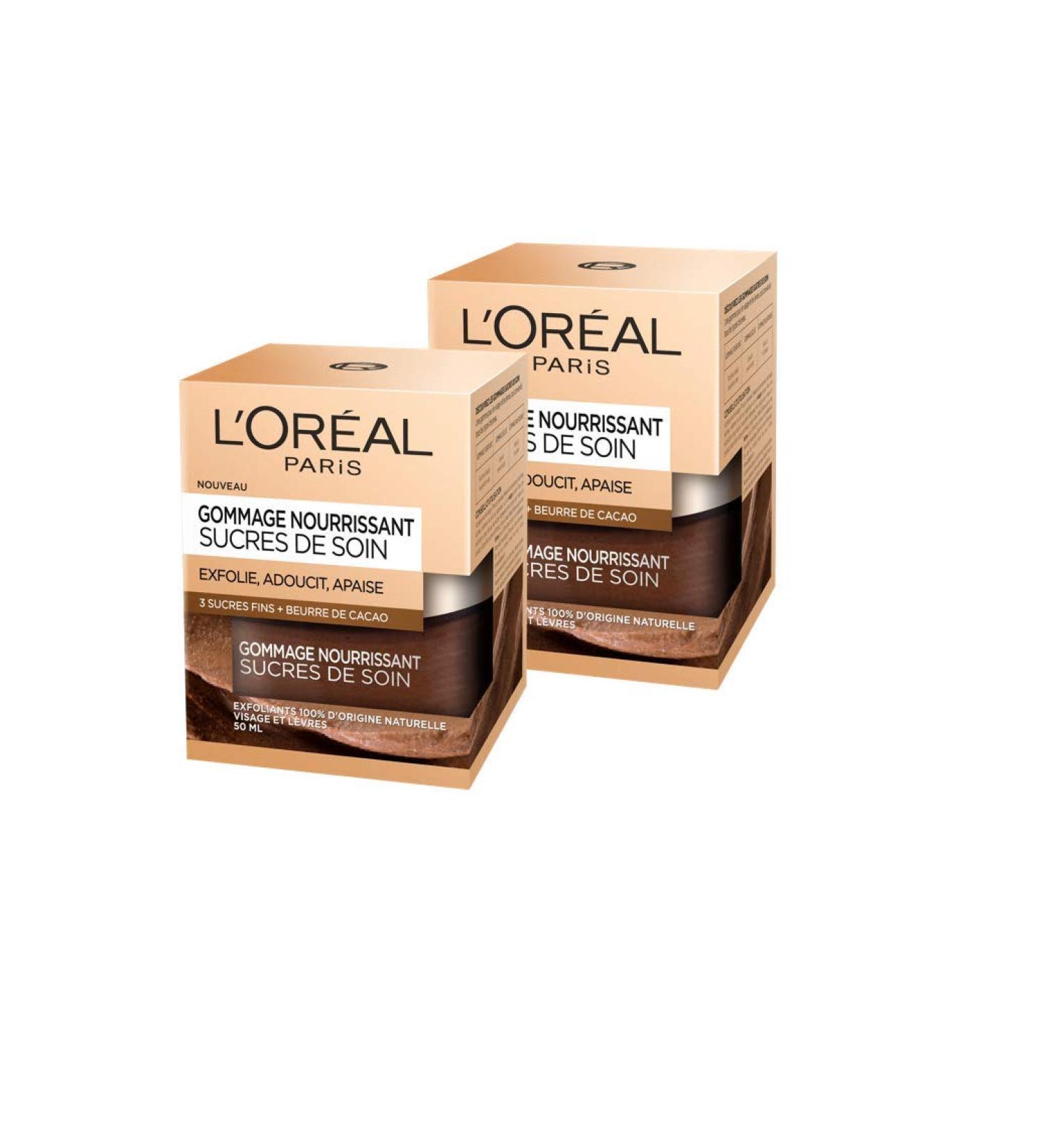 L'Or al Paris Sucres de Soin Gommage Purifiant 50 ml - Lot de 2 Beurre de Cacao - Buy Online on GoSupps.com