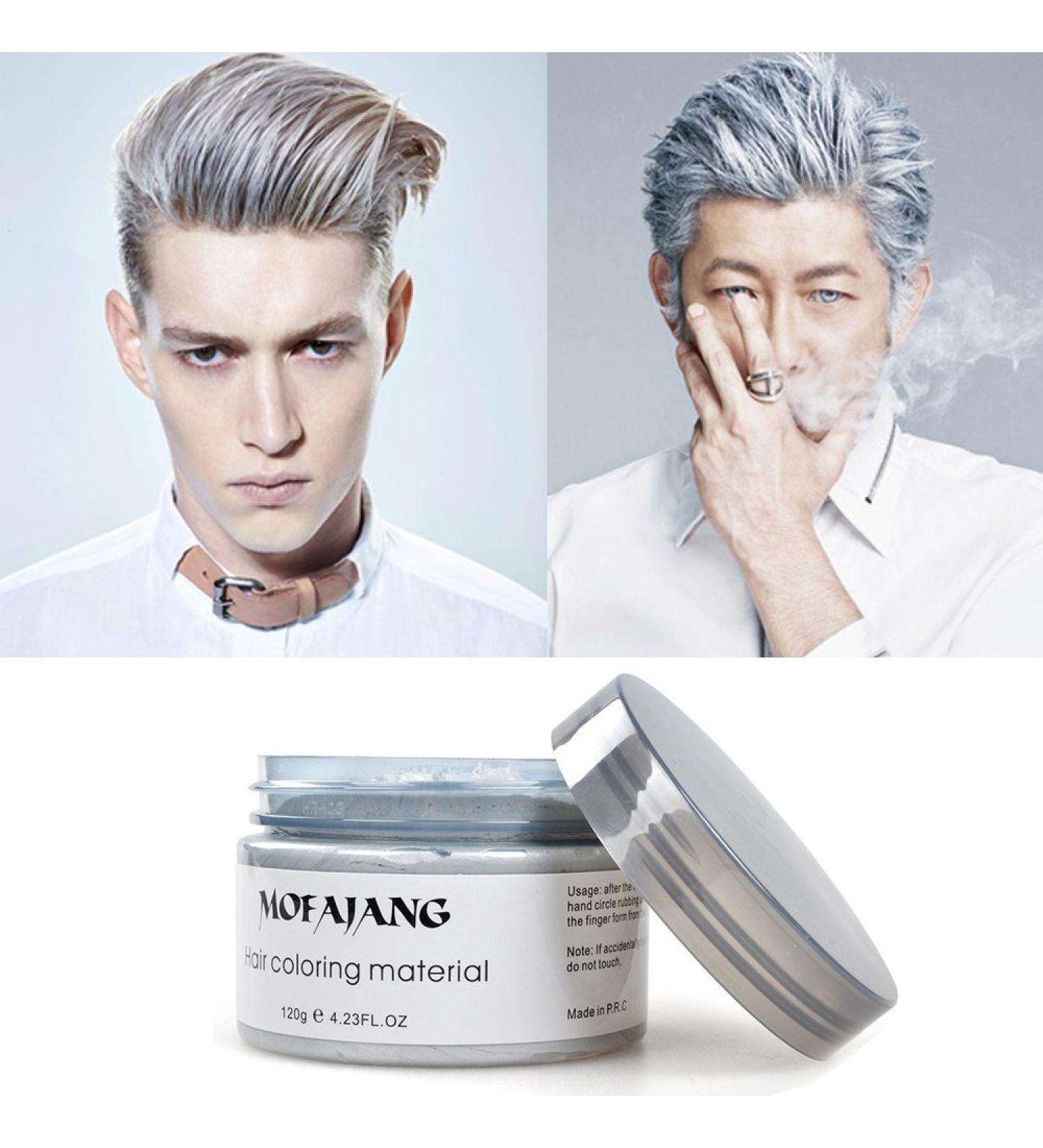 SOVONCARE Gray Temporary Hair Wax Color 4.23 oz - Professional Styling Pomade for Men & Women - Silver Gray Clay for Christmas Cosplay - 1 Pack - Buy Online on GoSupps.com
