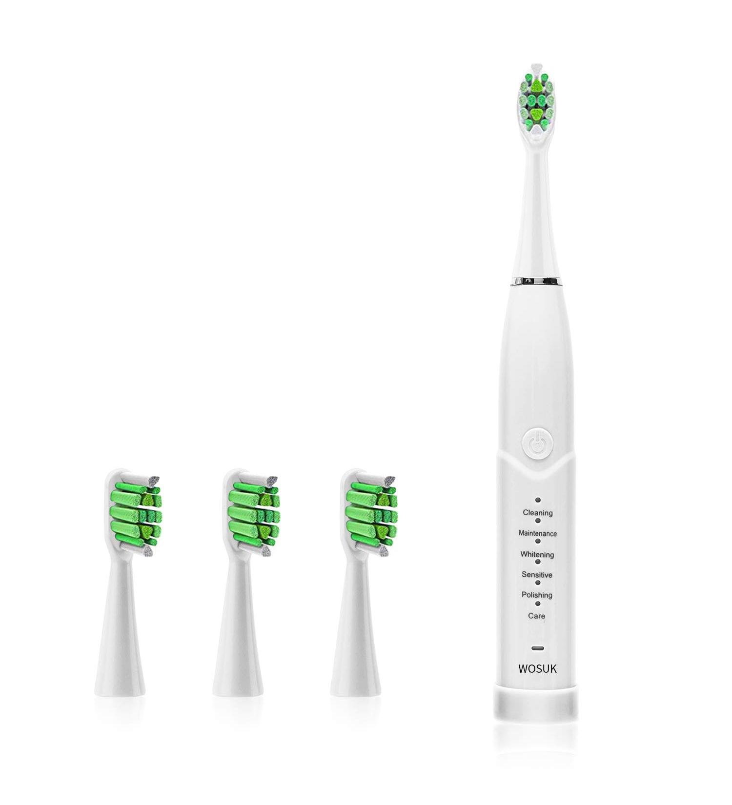 Smartwifi Electric Sonic Toothbrush - Rechargeable for Adults and Kids | Travel-Friendly Design | Whitening | 6 Modes | USB Fast Charging | 4 Brush Heads - Buy Online on GoSupps.com