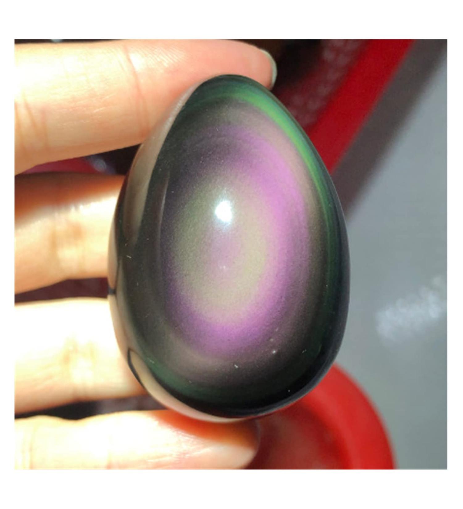 Necklaces Natural Crystal Rough Natural Rainbow Hand Carved Obsidian Egg Reiki Gemstone - Buy Online on GoSupps.com