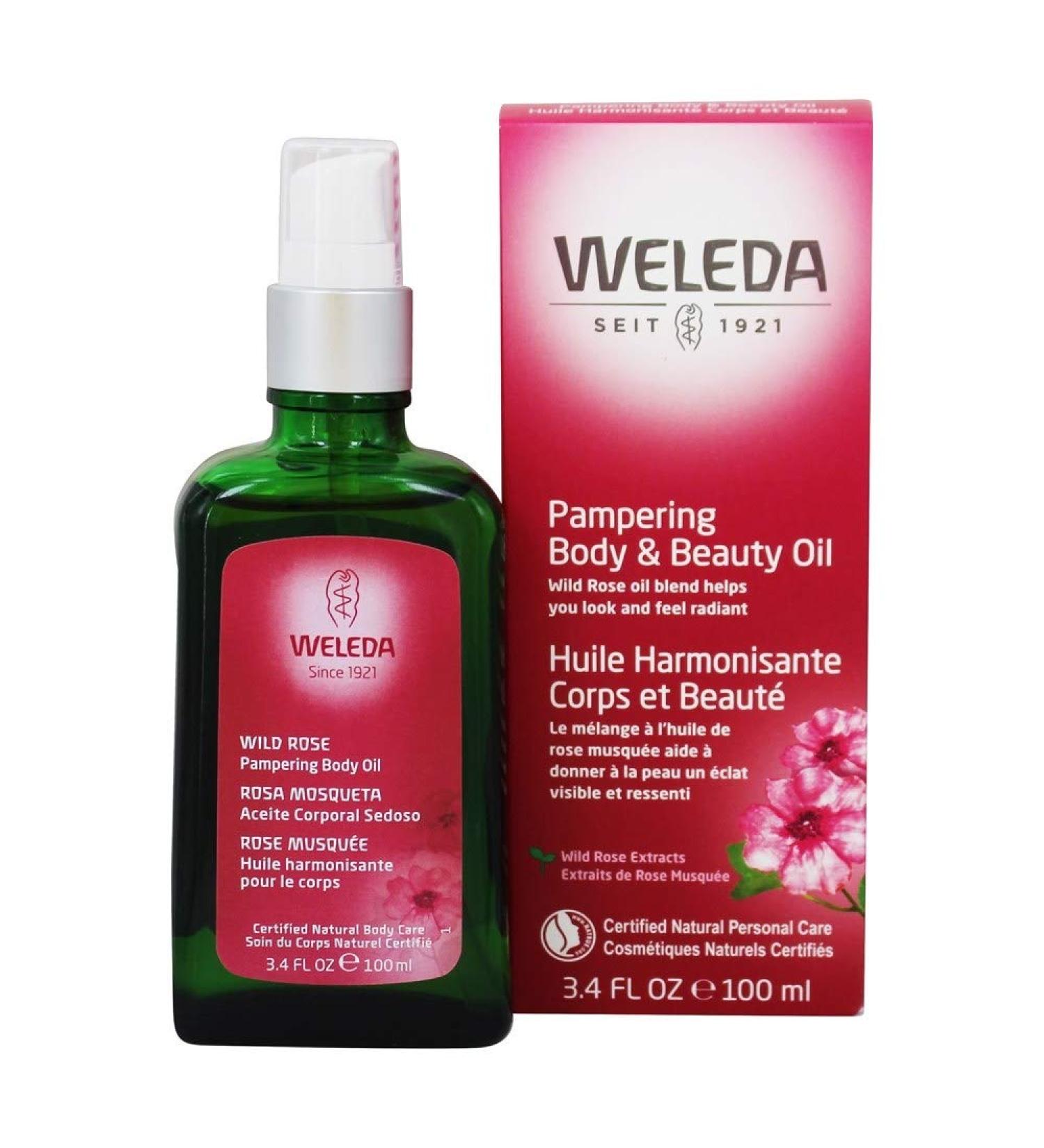 Weleda Wild Rose Body & Beauty Oil - 3.4 fl. oz. | Luxurious Pampering for Soft Skin | International Shipping Available - Buy Online on GoSupps.com