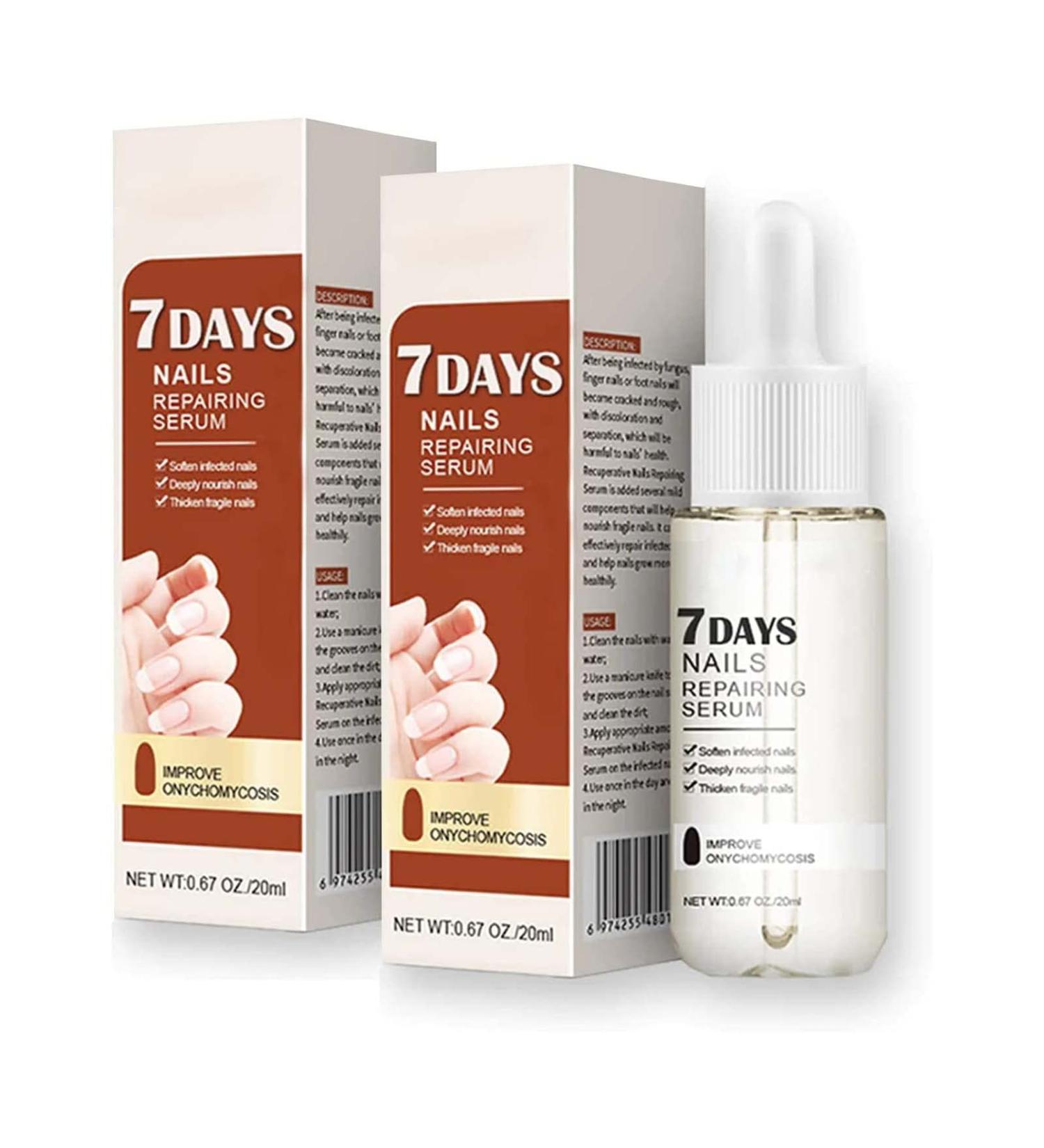 GFOUK 7 Days Nail Growth And Strengthening Serum Nail Growth And Strength Serum Nail Serum Repair Essence Nail Cuticle Oil Strengthener Stronger Nails In 1 Week Nail Strengthening Treatment (2PC) - Buy Online on GoSupps.com