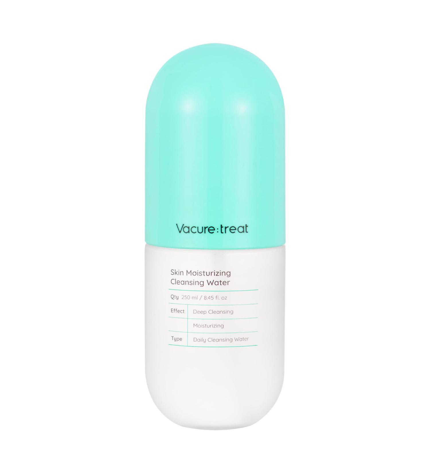Vacure:treat Micellar Water, Gentle Facial Cleanser & Makeup Remover for Adults, Cleansing & Moisturizing, Suitable for All Skin Type, Natural Ingredients, Postbiotics, Panthenol 8.45 Fl. Oz, 1 Count - Buy Online on GoSupps.com