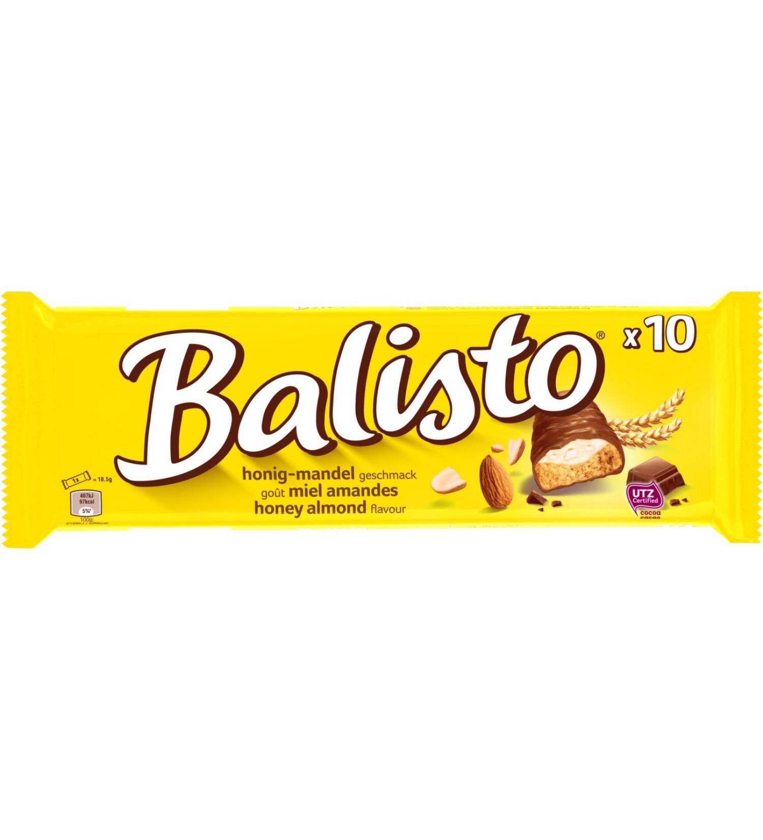 Balisto Honey Almond Bars, The 10 bars of 18.5 g