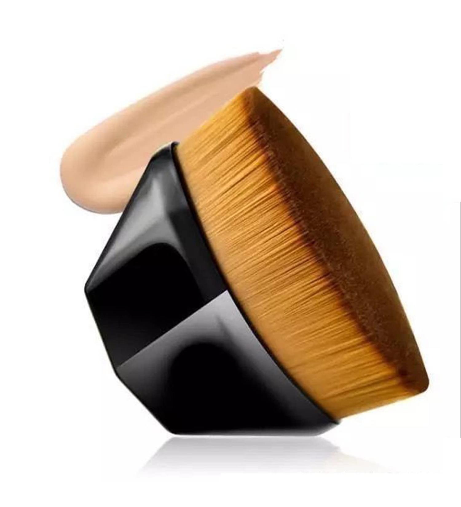 Foundation Brush Hexagon Foundation Brush Flat Top Foundation Brush Foundation Brush for Liquid Makeup Foundation Makeup Brush for Women with Bonus Protective Case Black Medium - Buy Online on GoSupps.com
