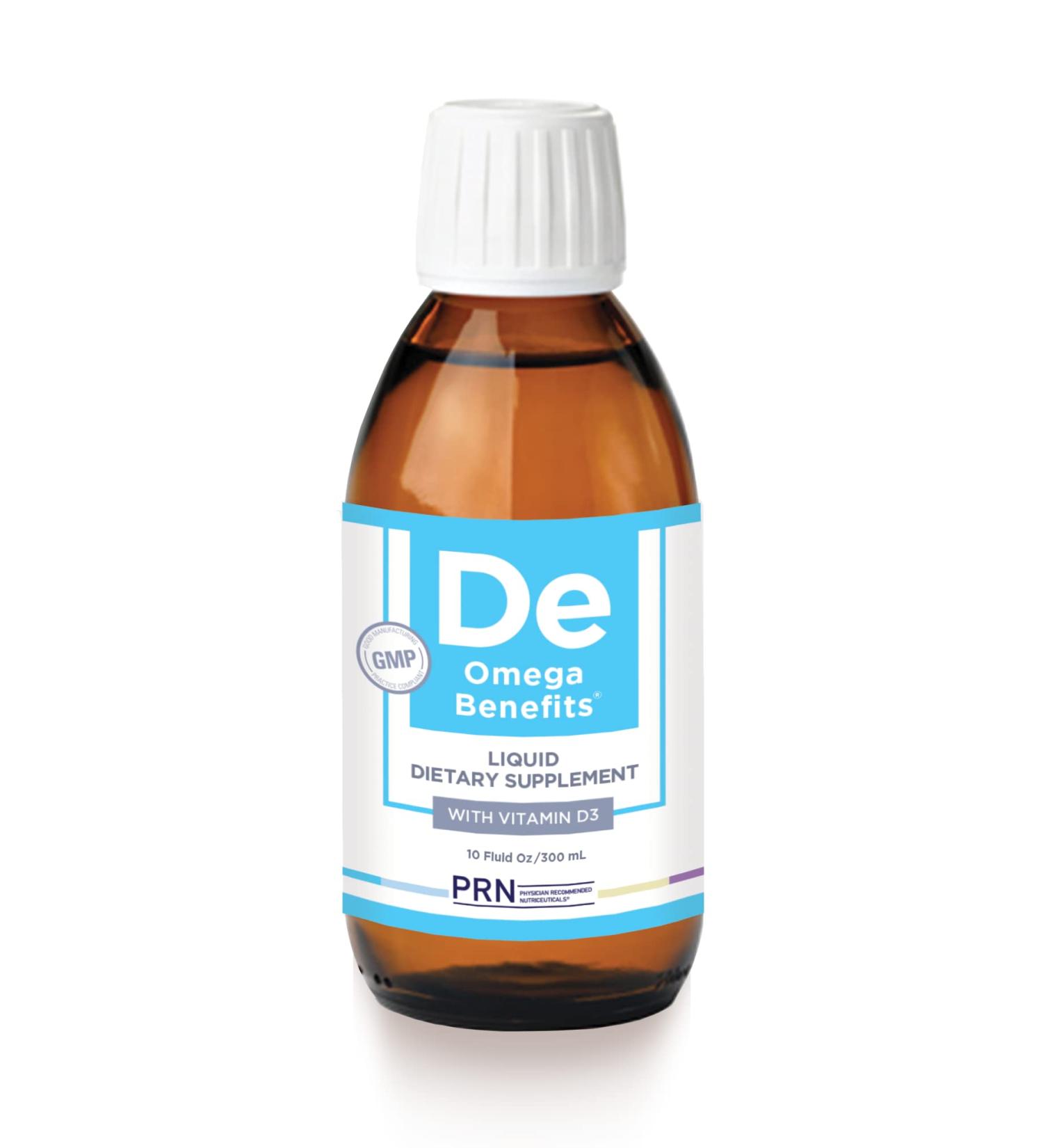PRN DE Omega Benefits Liquid Supplement - 10 oz 60-Day Supply - Re-Esterified Omega 3 Triglyceride Form with 1680mg EPA 560mg DHA & Vitamin D for Dry Eye Support 60 Day Supply - Buy Online on GoSupps.com