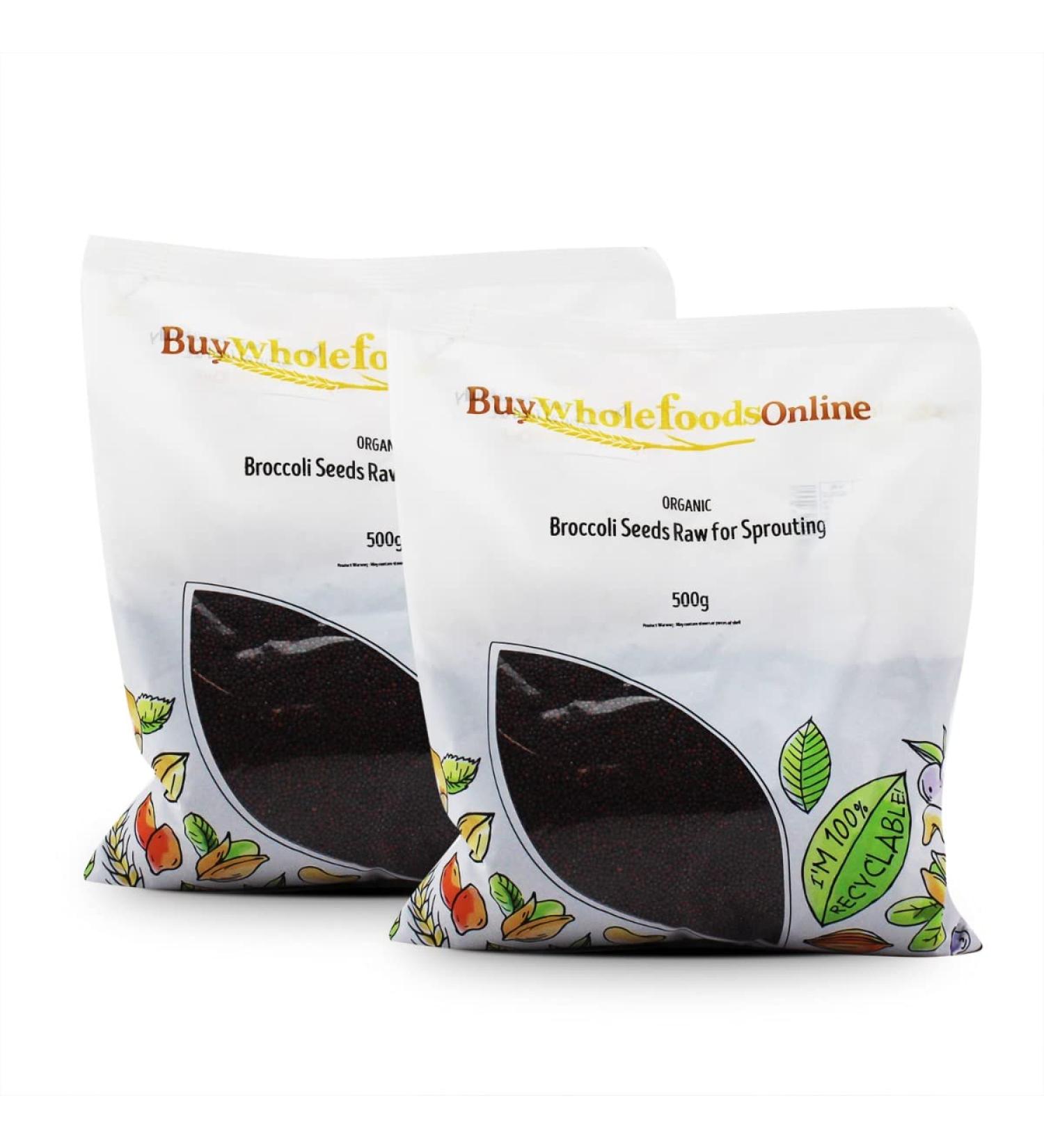 Organic Broccoli Seeds Raw for Sprouting 1kg (BWFO)
