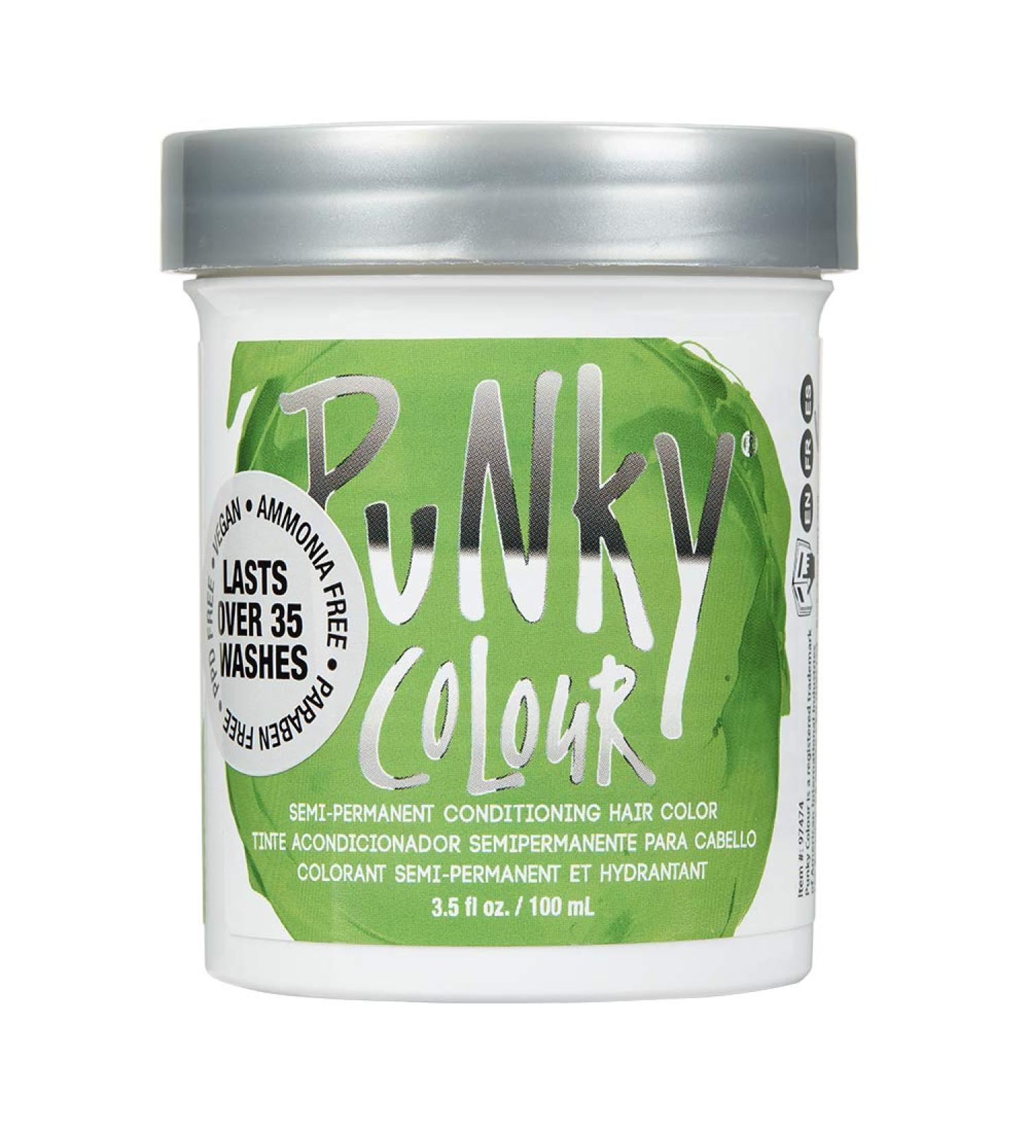 Punky Spring Green Semi Permanent Hair Color - Vegan, Non-Damaging Dye | 3.5oz Lasts Up to 35 Washes - Buy Online on GoSupps.com