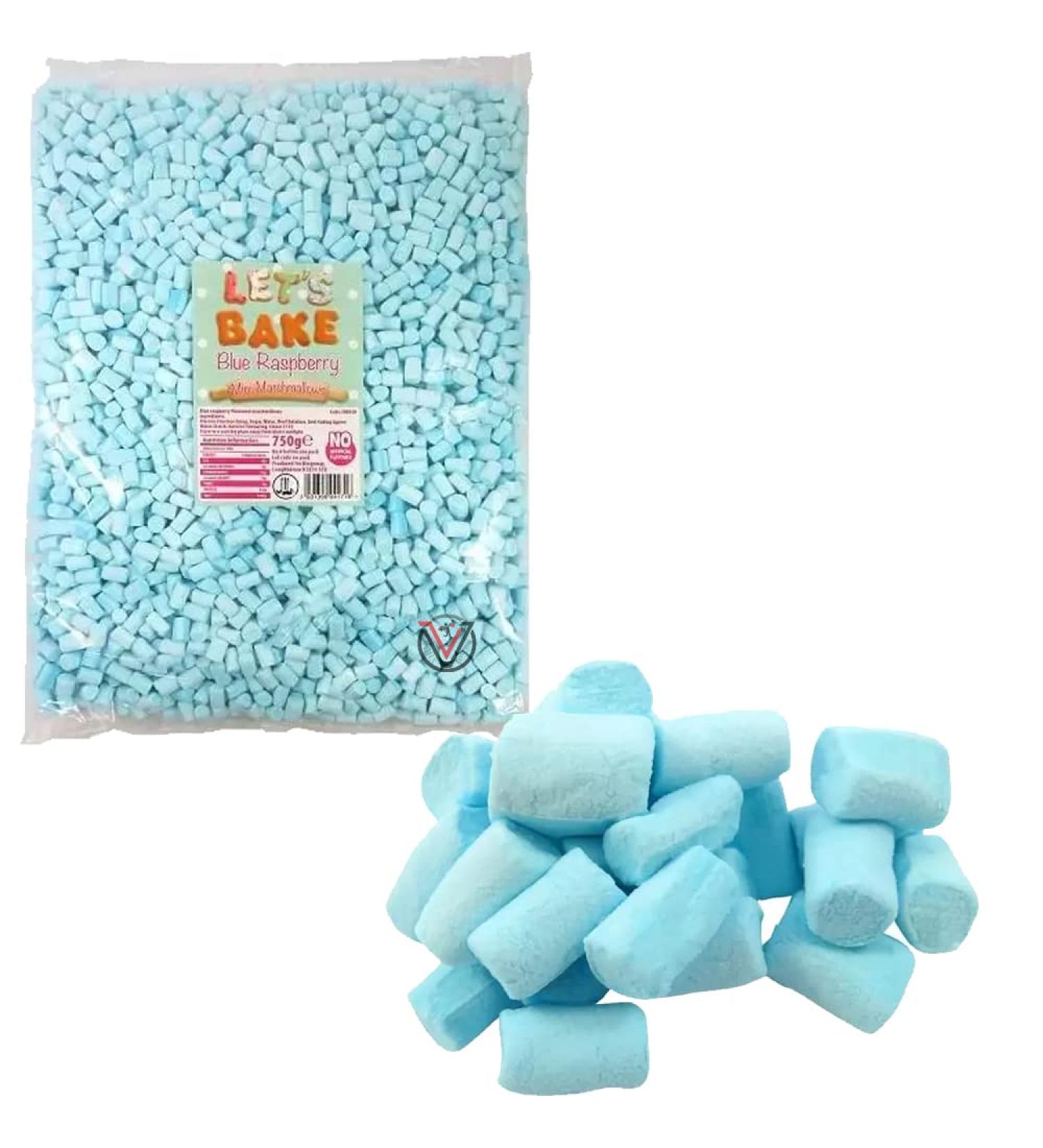 Let's Bake & Decorate Blue Raspberry Mini Marshmallows 750g - Buy Online on GoSupps.com