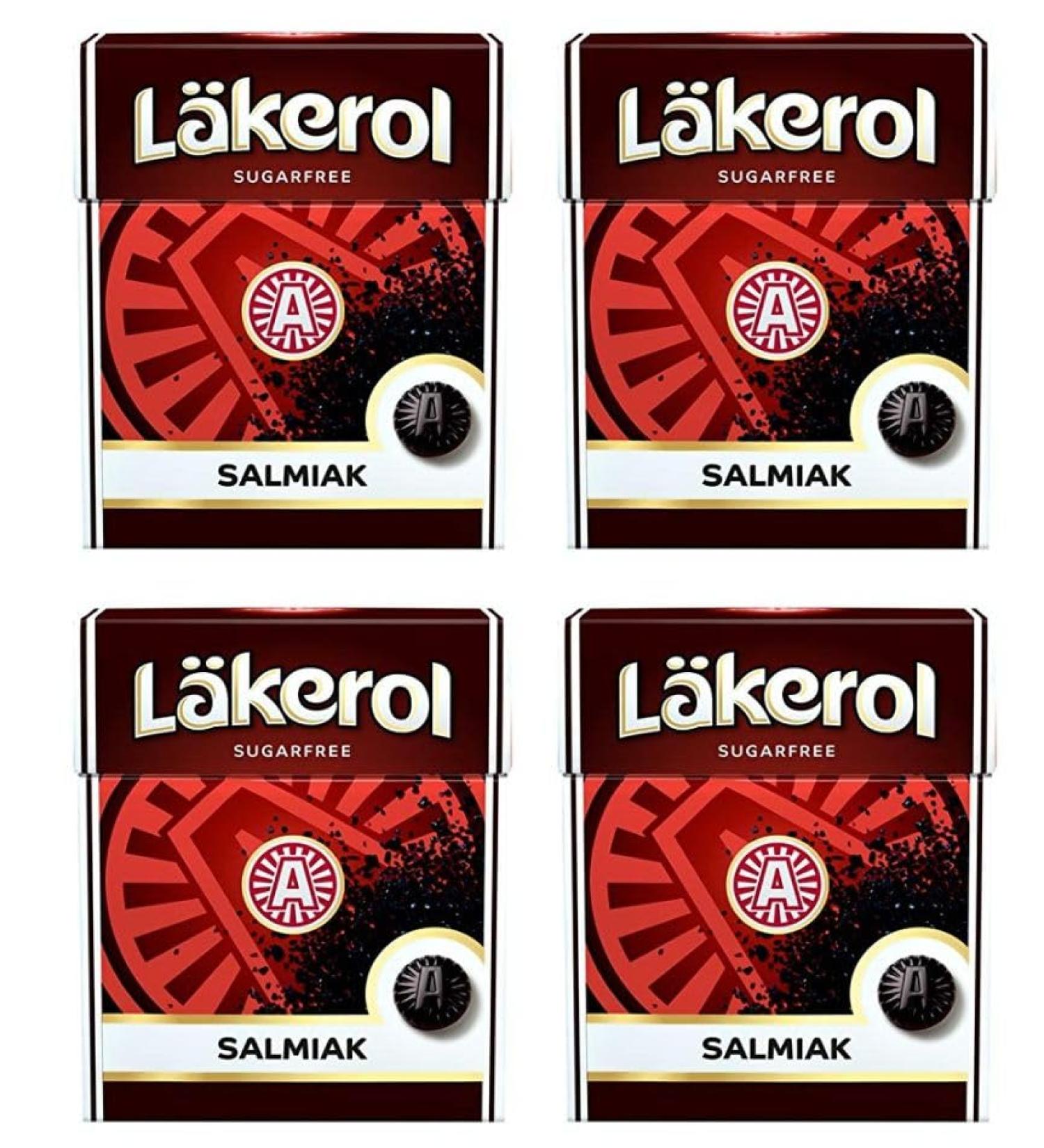 Cloetta Lakerol Salmiak pastilles 4 Des boites of 25g