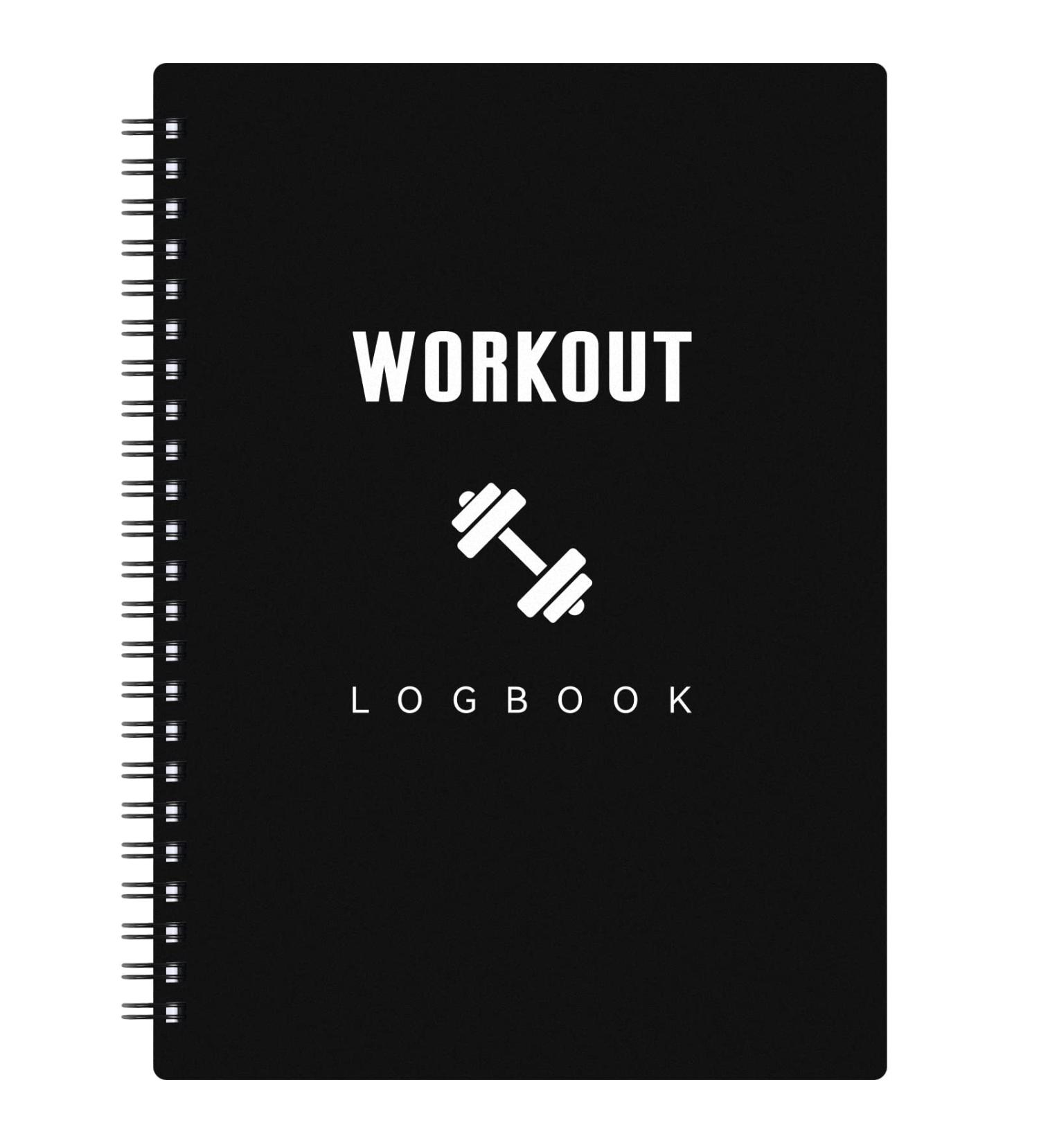 Fitness Journal - Workout Journal/Planner 8.3" x 6.3"  Fitness Planner to Track Workout Process  178 Pages with PP Cover + 2 Goals/Note Pages+ Twin-wire Binding Black - Buy Online on GoSupps.com