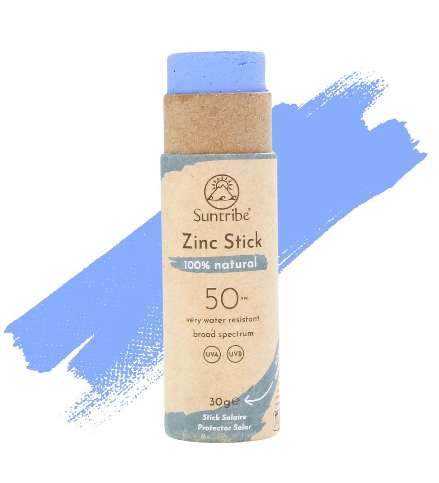 Buy Suntribe Mineral Organic Sun Pencil LSF 50 - 100% Natural Reef-Proof Waterproof | Award-Winning Ocean Blue - 30g - Buy Online on GoSupps.com